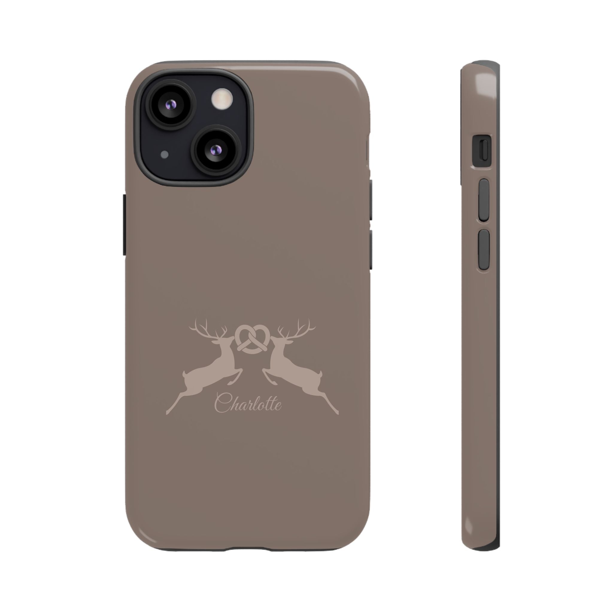 HIRSCH MOCCA – Personalisierte Handyhülle mit Dual-Layer-Schutz