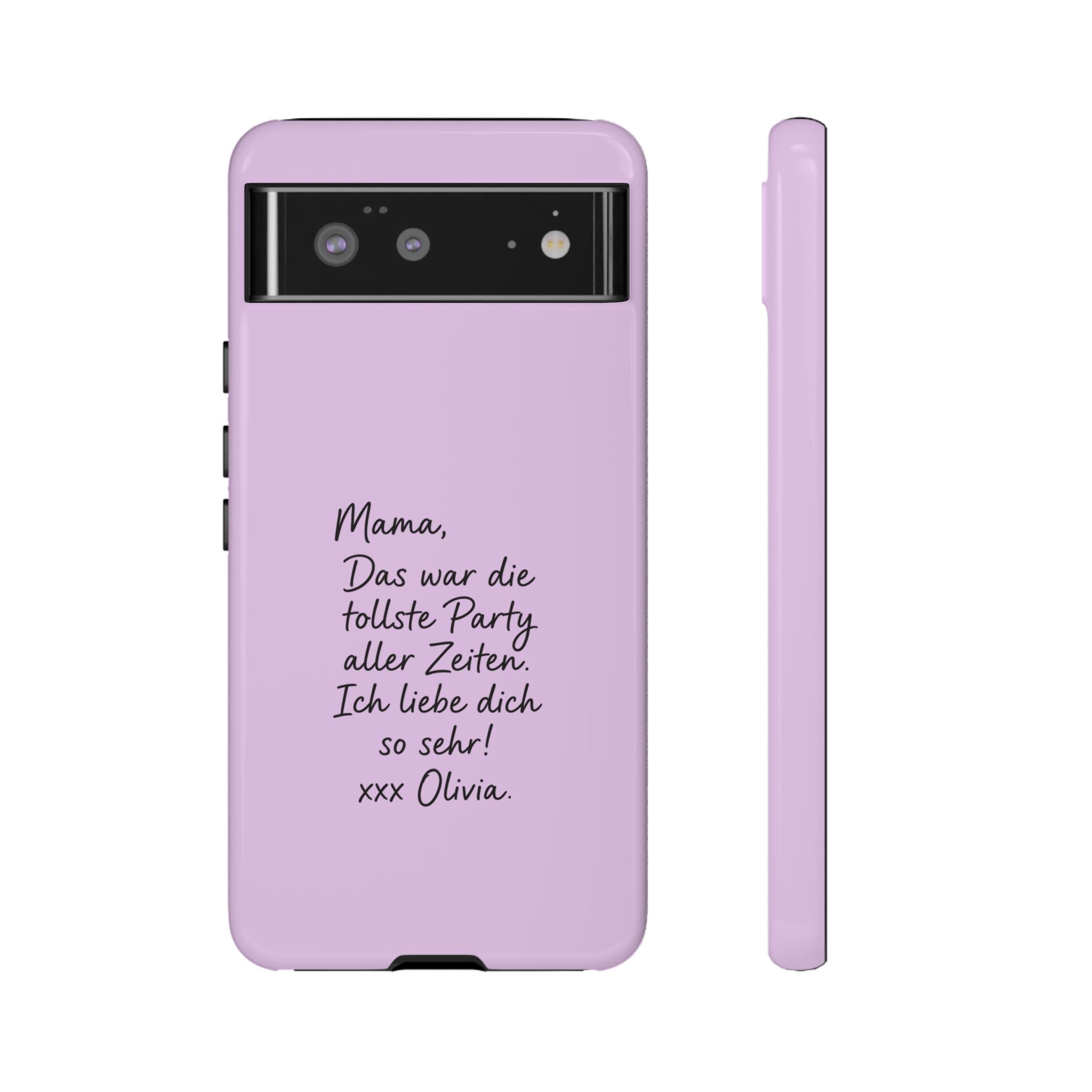 LAVENDEL mit handgeschriebener Notiz – Personalisierte Handyhülle mit Dual-Layer-Schutz