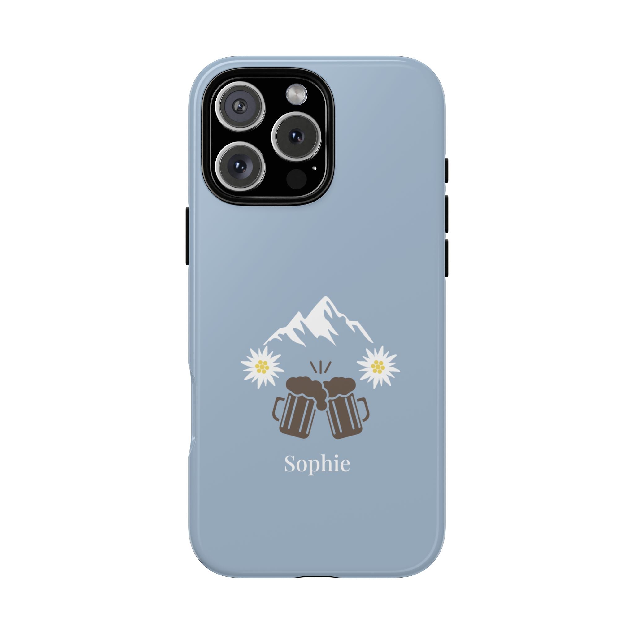 O'ZAPFT PASTELLBLAU – Personalisierte Handyhülle mit Dual-Layer-Schutz
