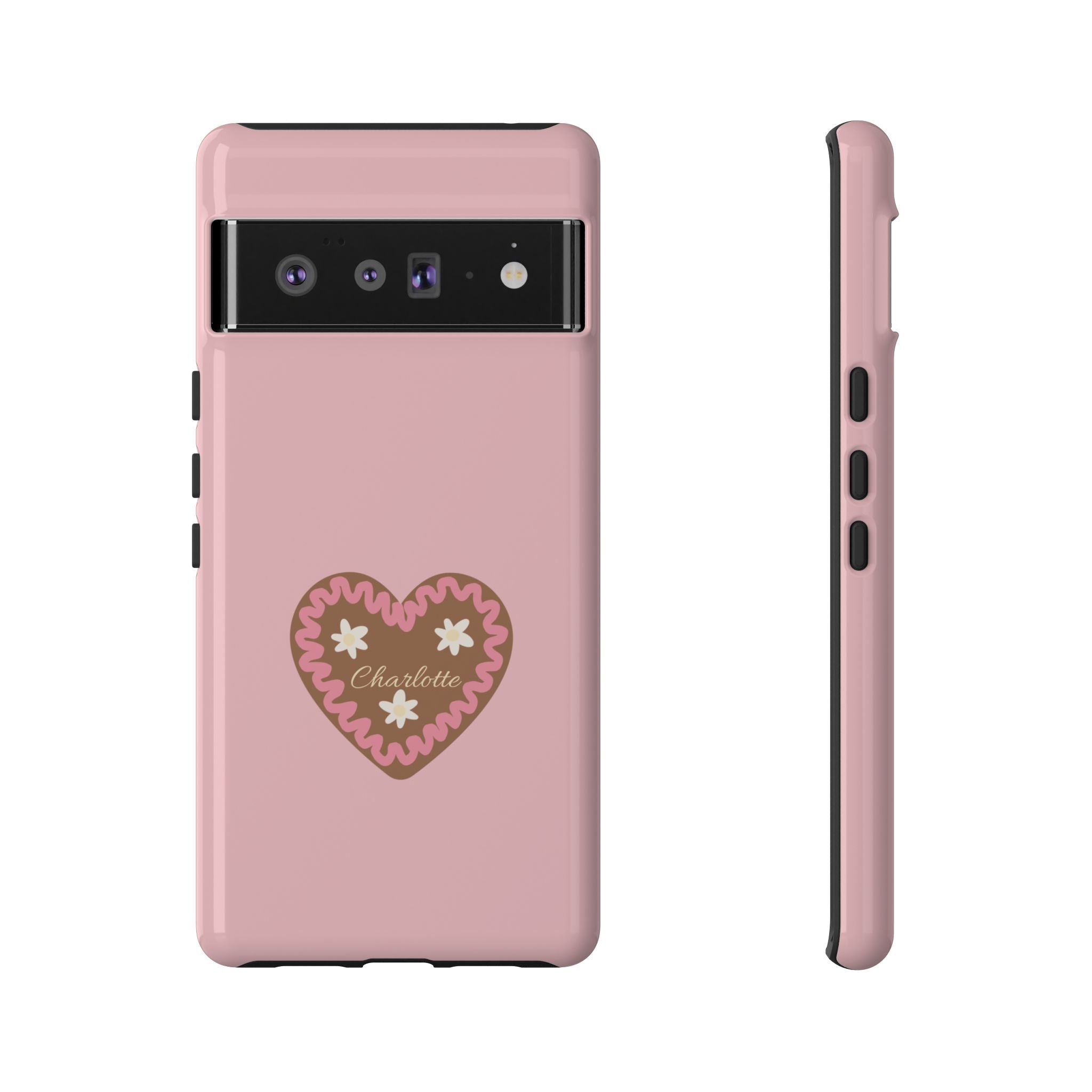 WIESNHERZ ROSE – Personalisierte Handyhülle mit Dual-Layer-Schutz