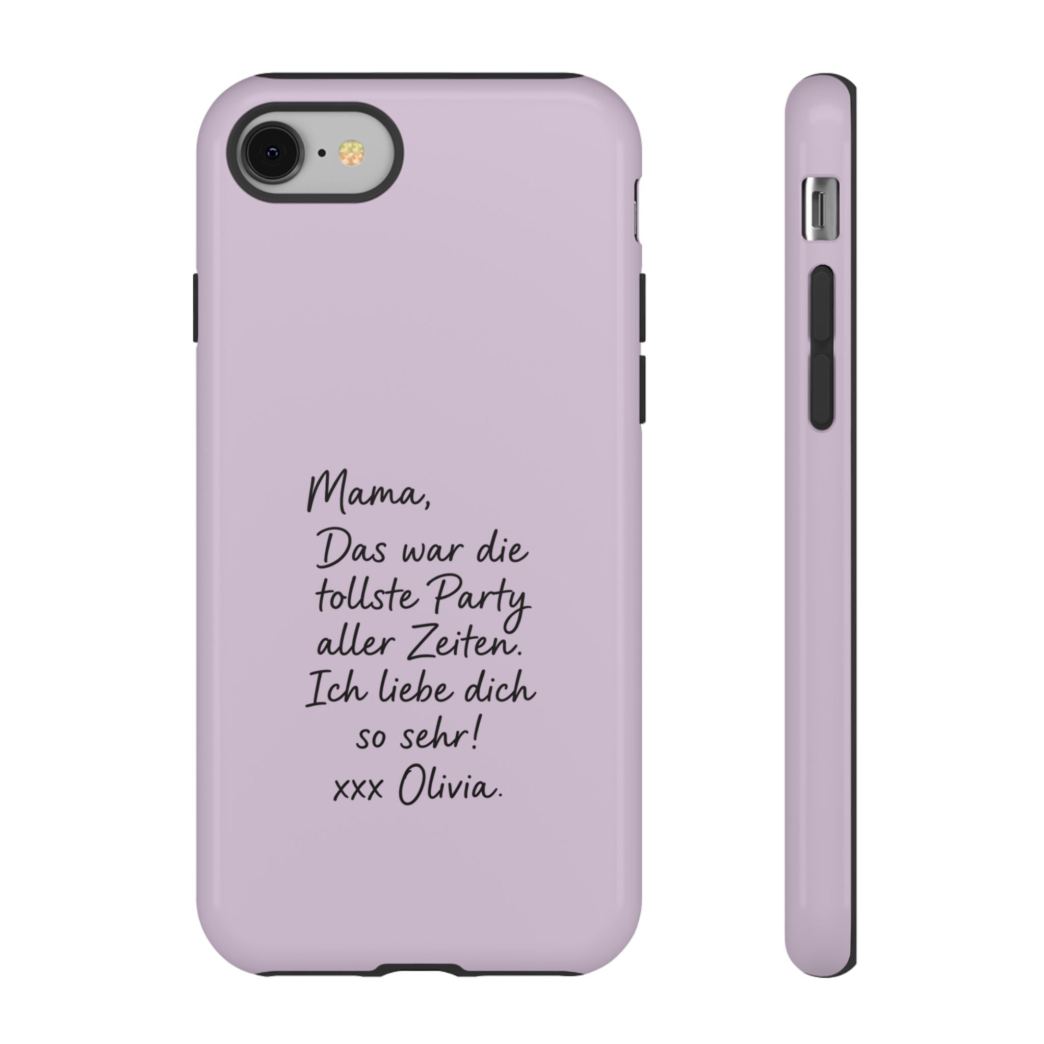 LAVENDER HANDWRITTEN NOTE – Personalisierte Handyhülle mit Dual-Layer-Schutz