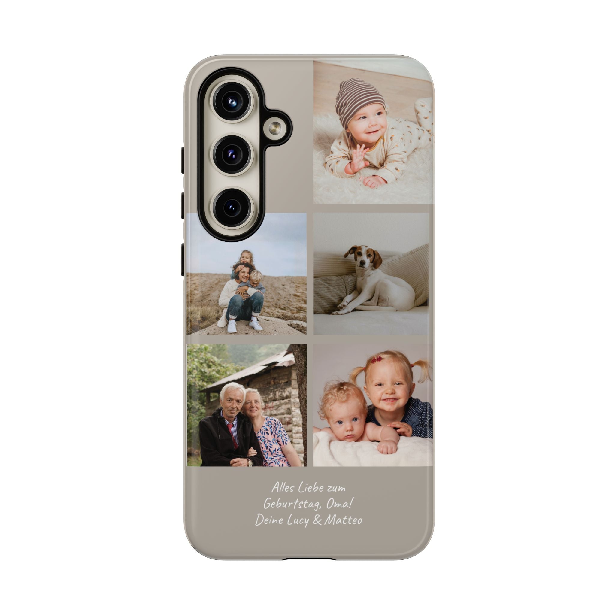 BEIGE COLLAGE – Personalisierte Foto Handyhülle mit Dual-Layer-Schutz