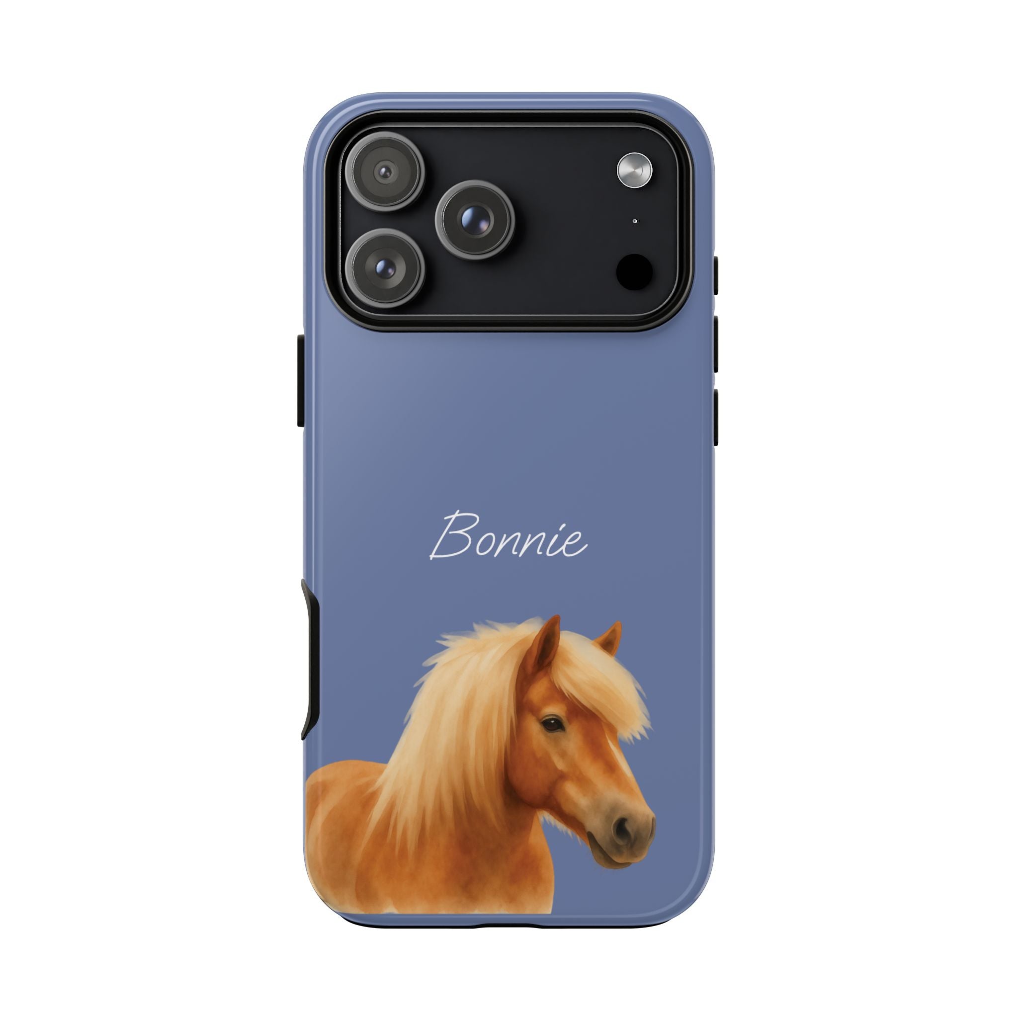 PET AQUARELL DUSTY BLUE – Personalisierte Handyhülle mit Dual-Layer-Schutz