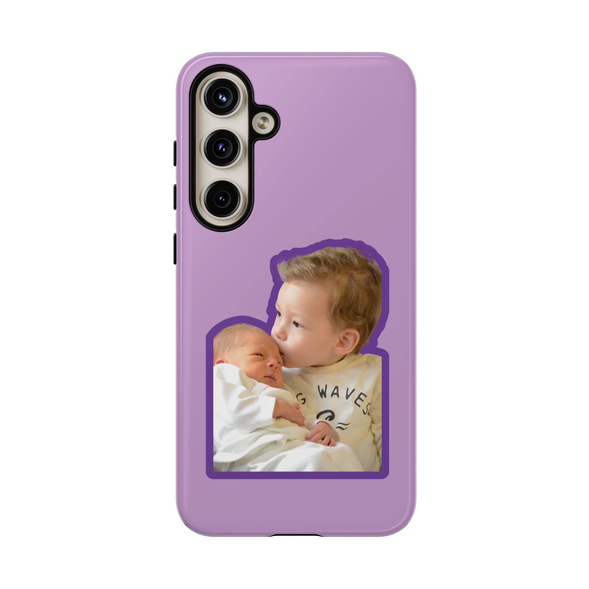 PURPLE CARTOON – Personalisierte Foto Handyhülle mit Dual-Layer-Schutz