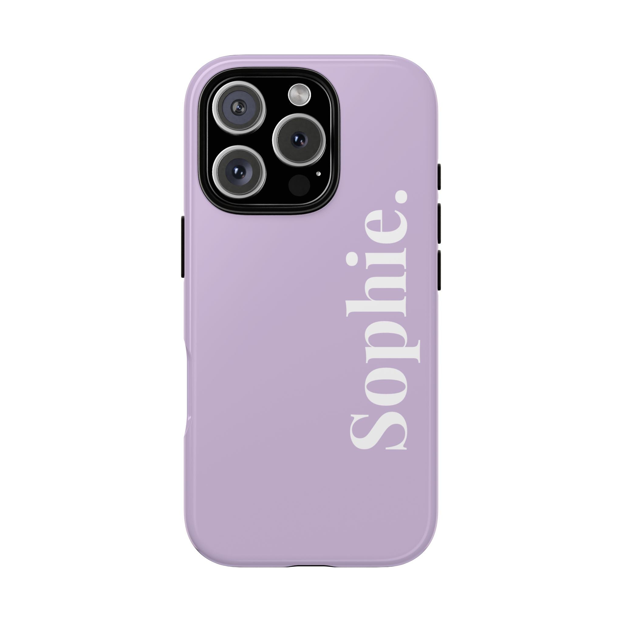 LAVENDEL BOLD NAME – Personalisierte Handyhülle mit Dual-Layer-Schutz