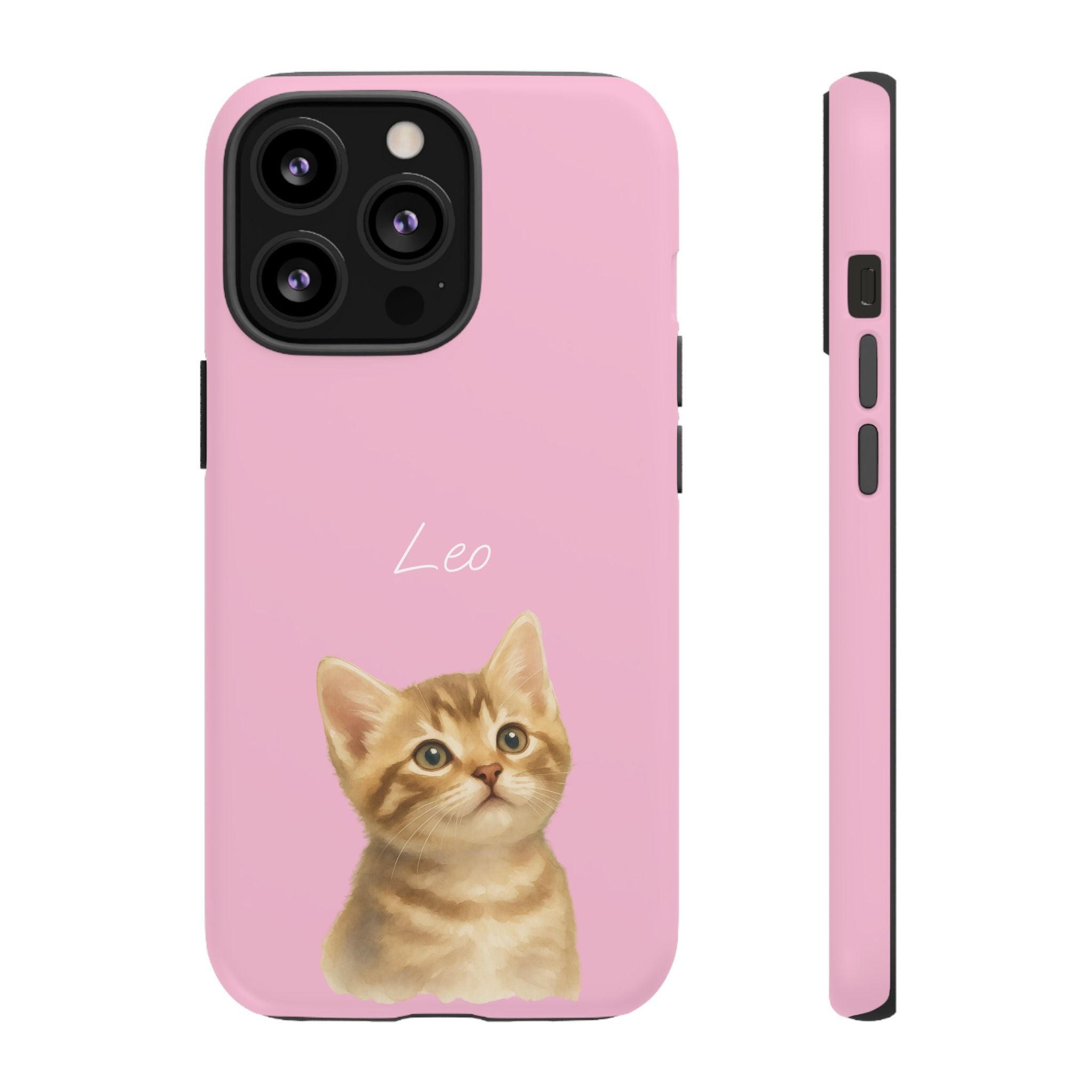 PET AQUARELL PINK – Personalisierte Handyhülle mit Dual-Layer-Schutz