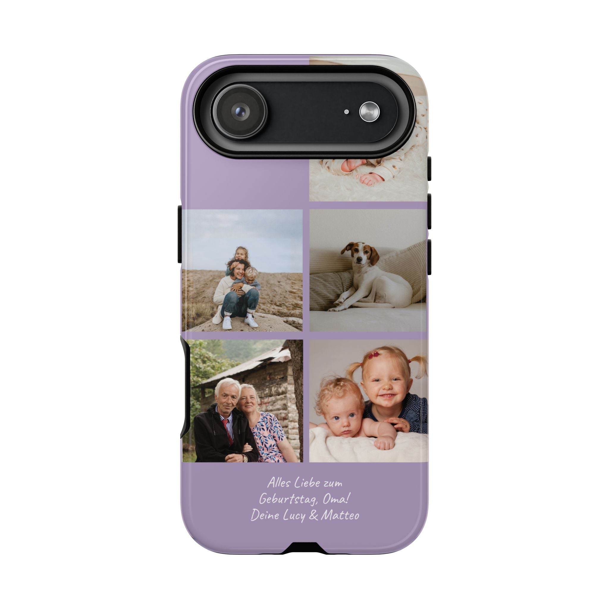 LAVENDEL COLLAGE – Personalisierte Foto Handyhülle mit Dual-Layer-Schutz