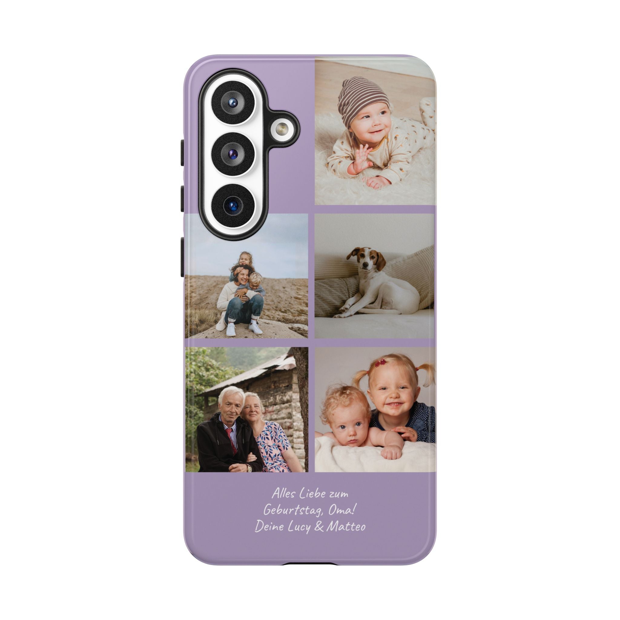LAVENDEL COLLAGE – Personalisierte Foto Handyhülle mit Dual-Layer-Schutz
