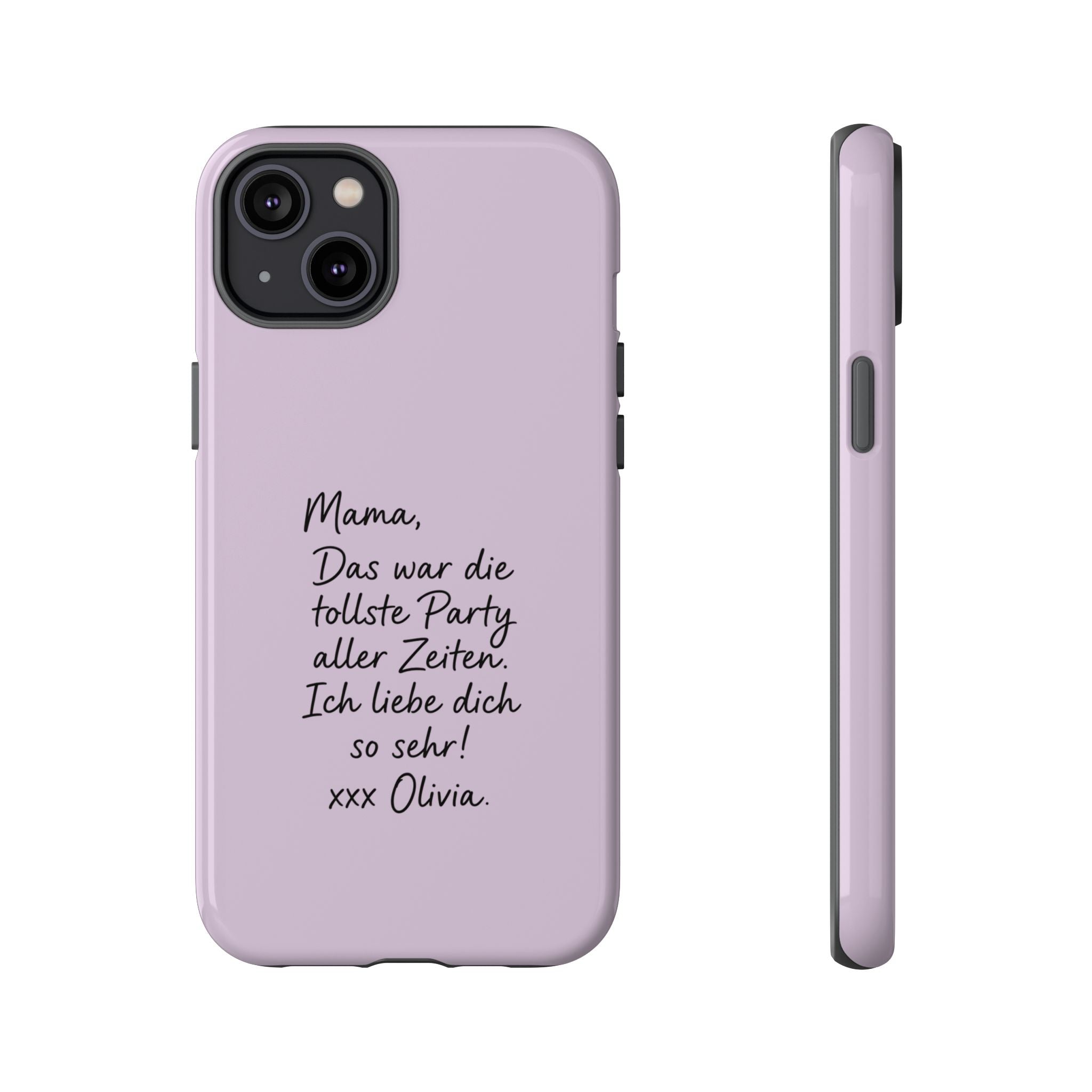 LAVENDER HANDWRITTEN NOTE – Personalisierte Handyhülle mit Dual-Layer-Schutz