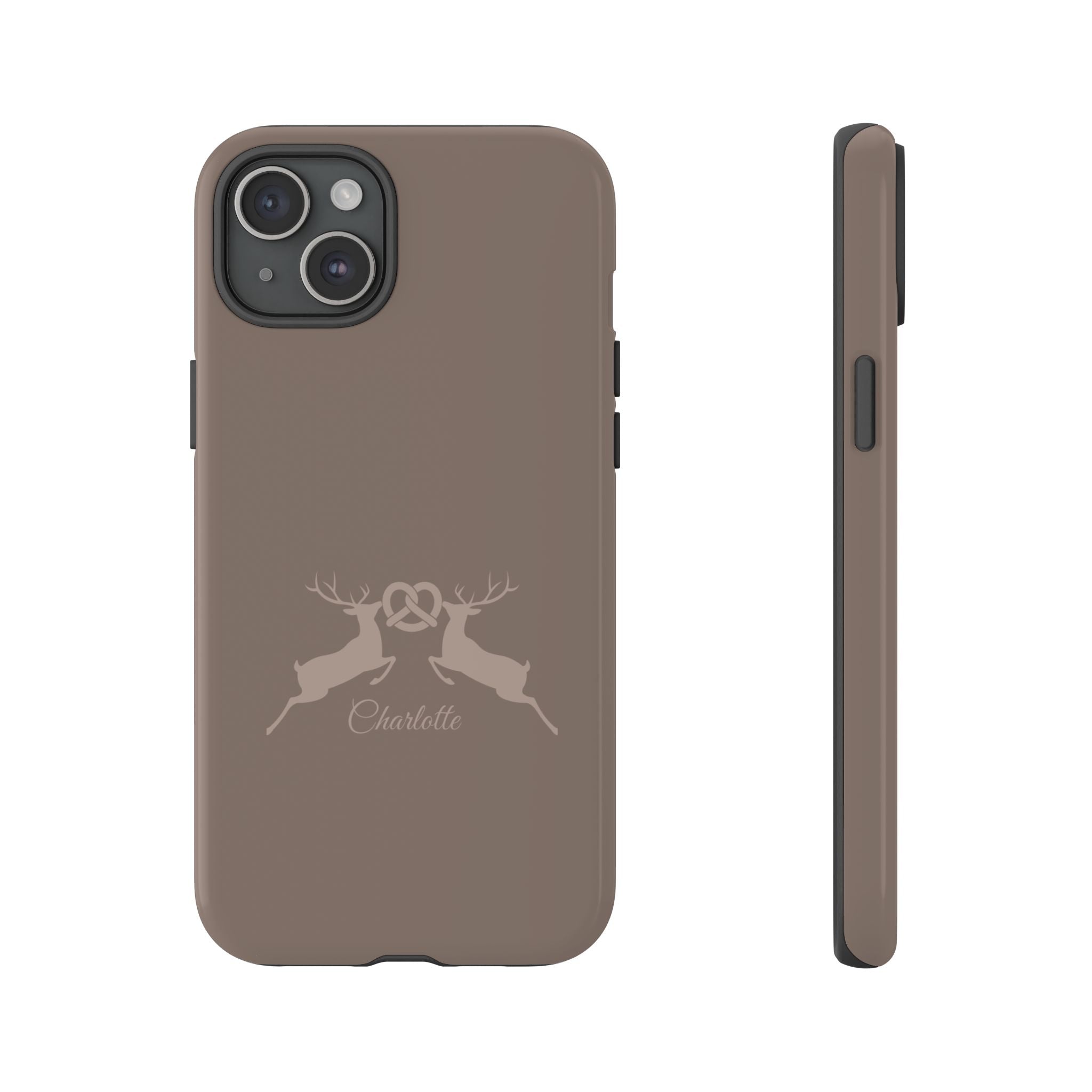 HIRSCH MOCCA – Personalisierte Handyhülle mit Dual-Layer-Schutz