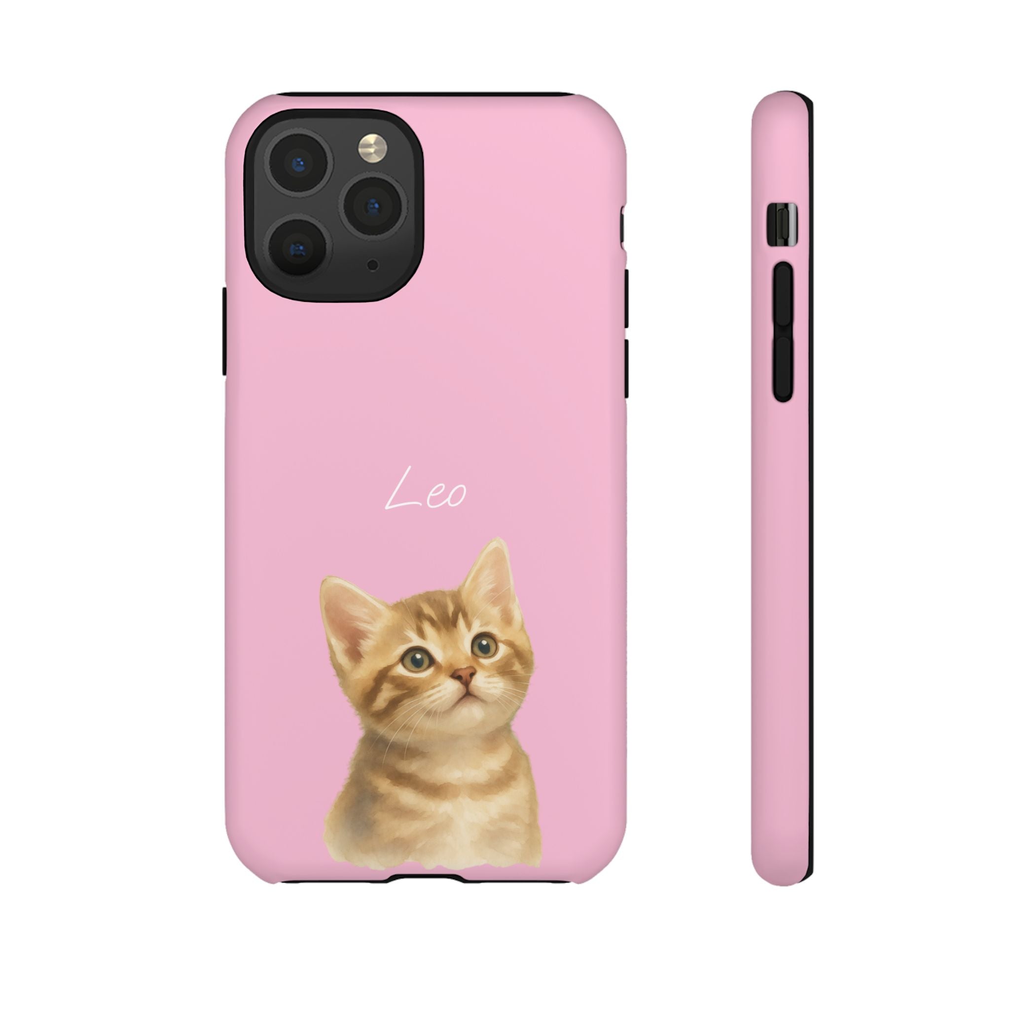 PET AQUARELL PINK – Personalisierte Handyhülle mit Dual-Layer-Schutz