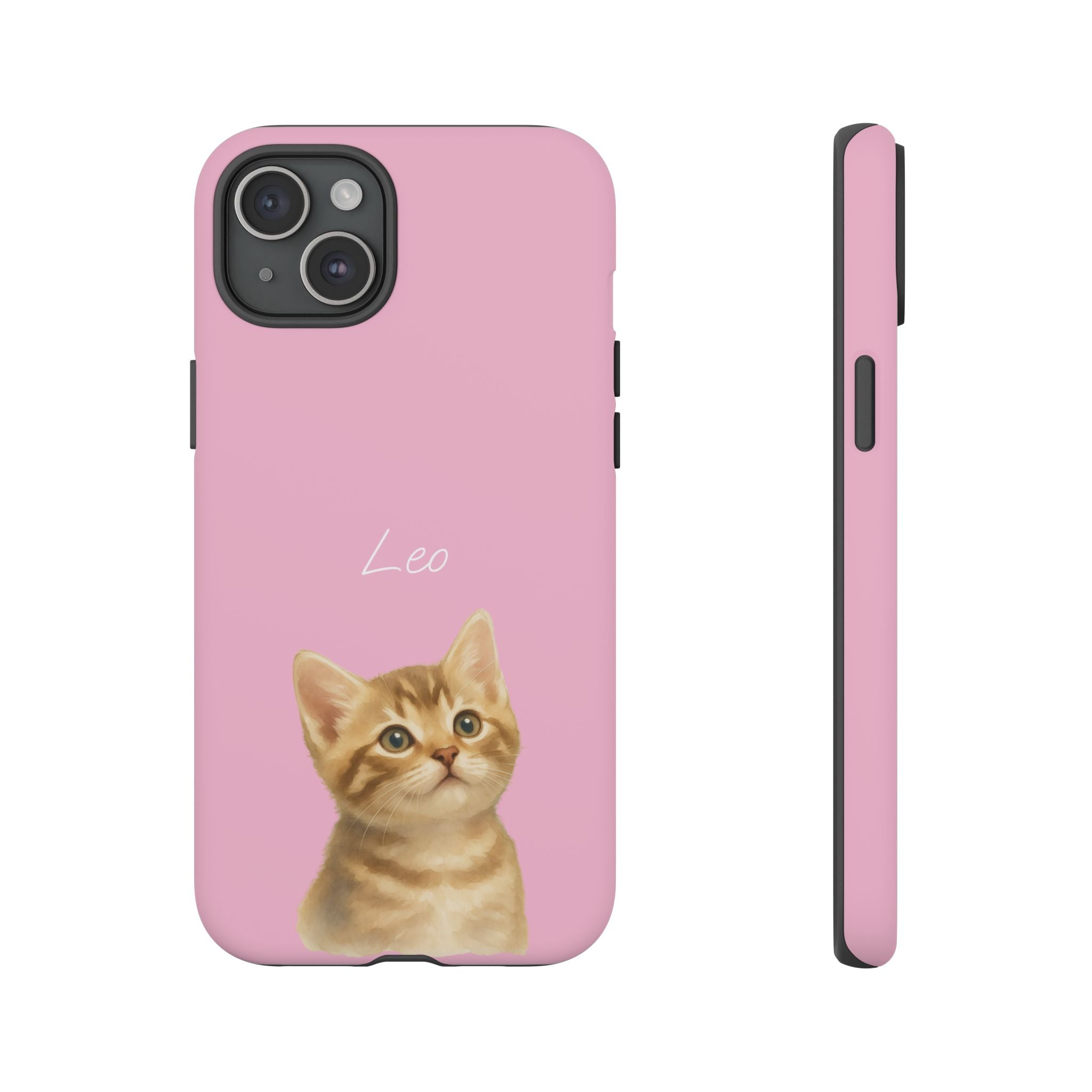 PET AQUARELL PINK – Personalisierte Handyhülle mit Dual-Layer-Schutz