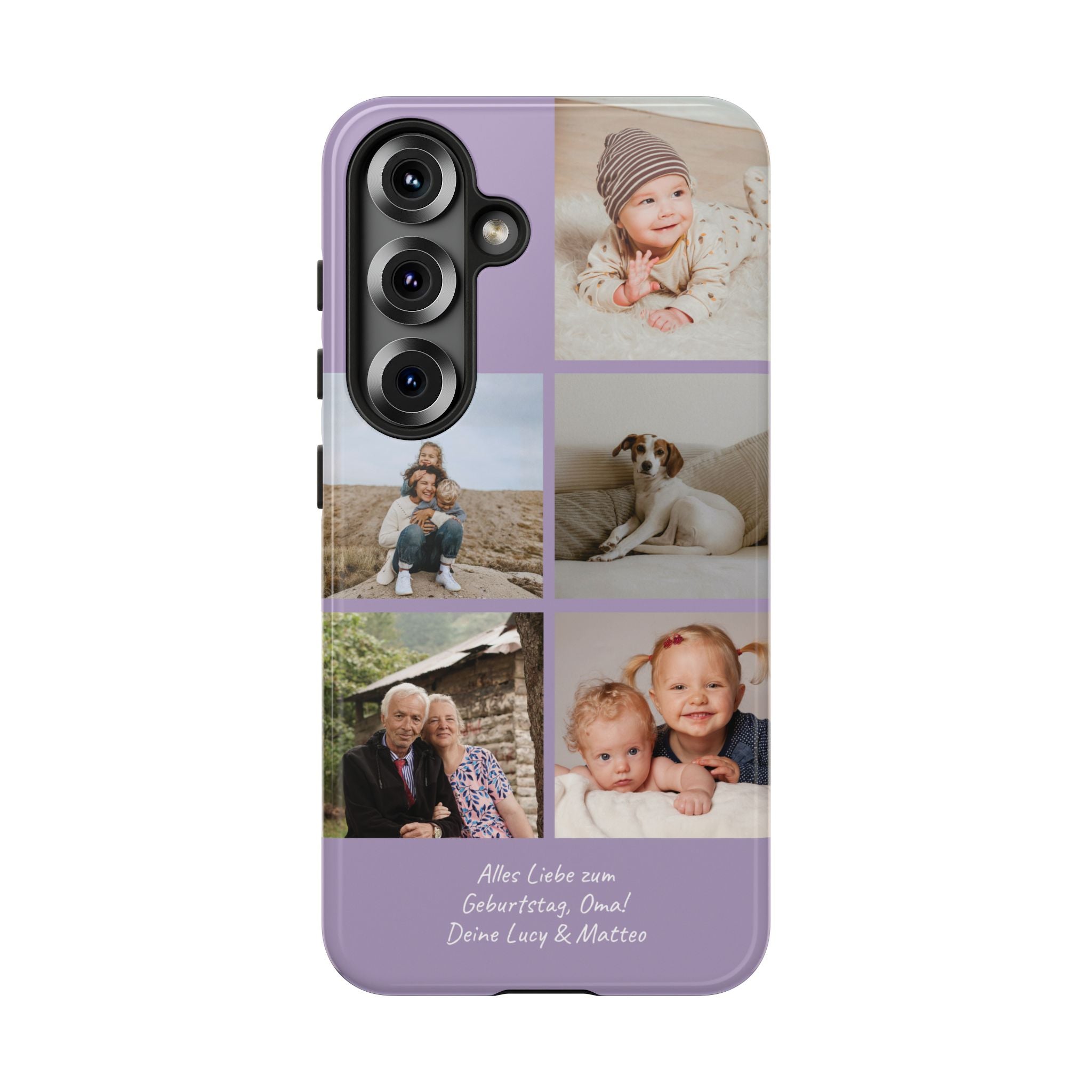 LAVENDEL COLLAGE – Personalisierte Foto Handyhülle mit Dual-Layer-Schutz