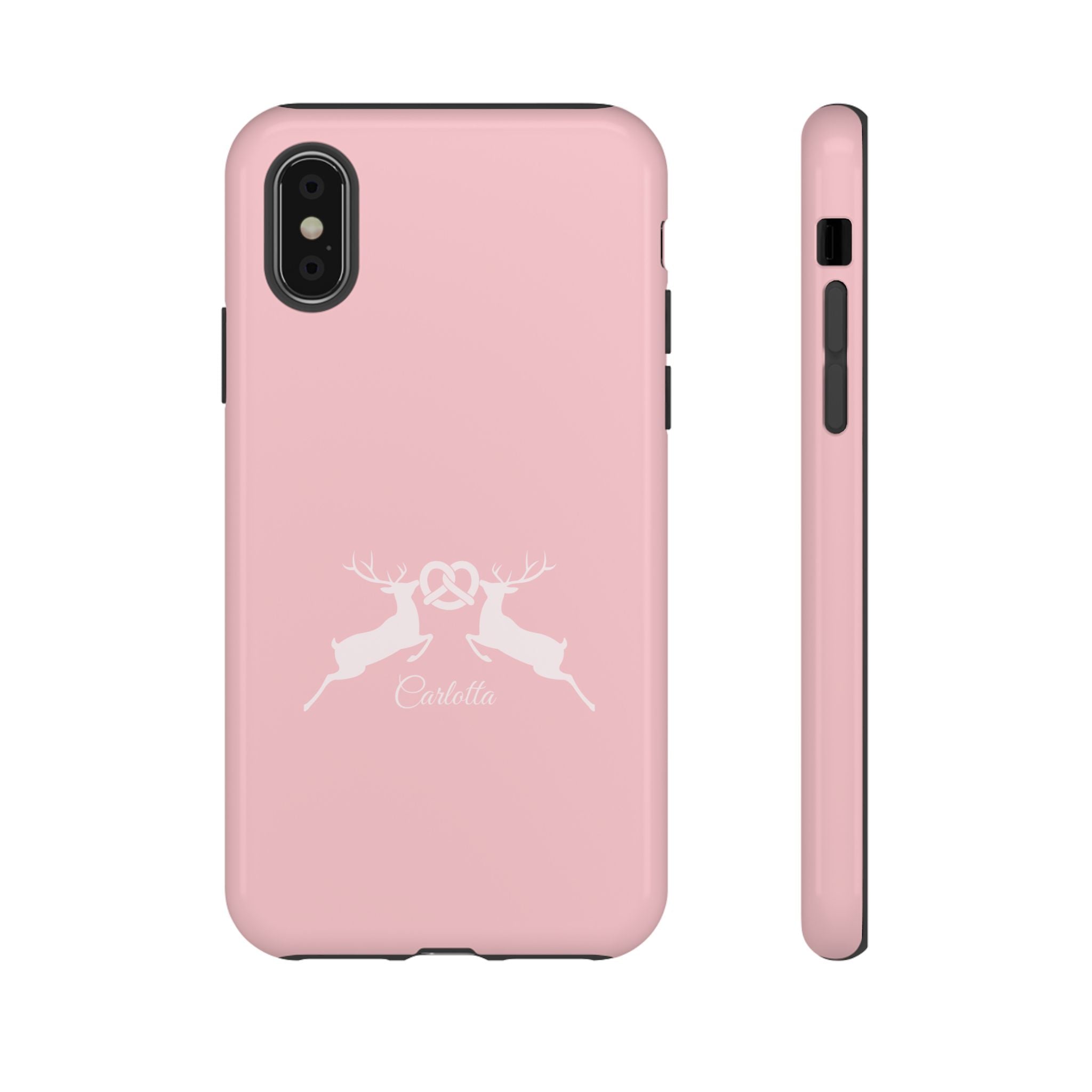 HIRSCH ROSE – Personalisierte Handyhülle mit Dual-Layer-Schutz