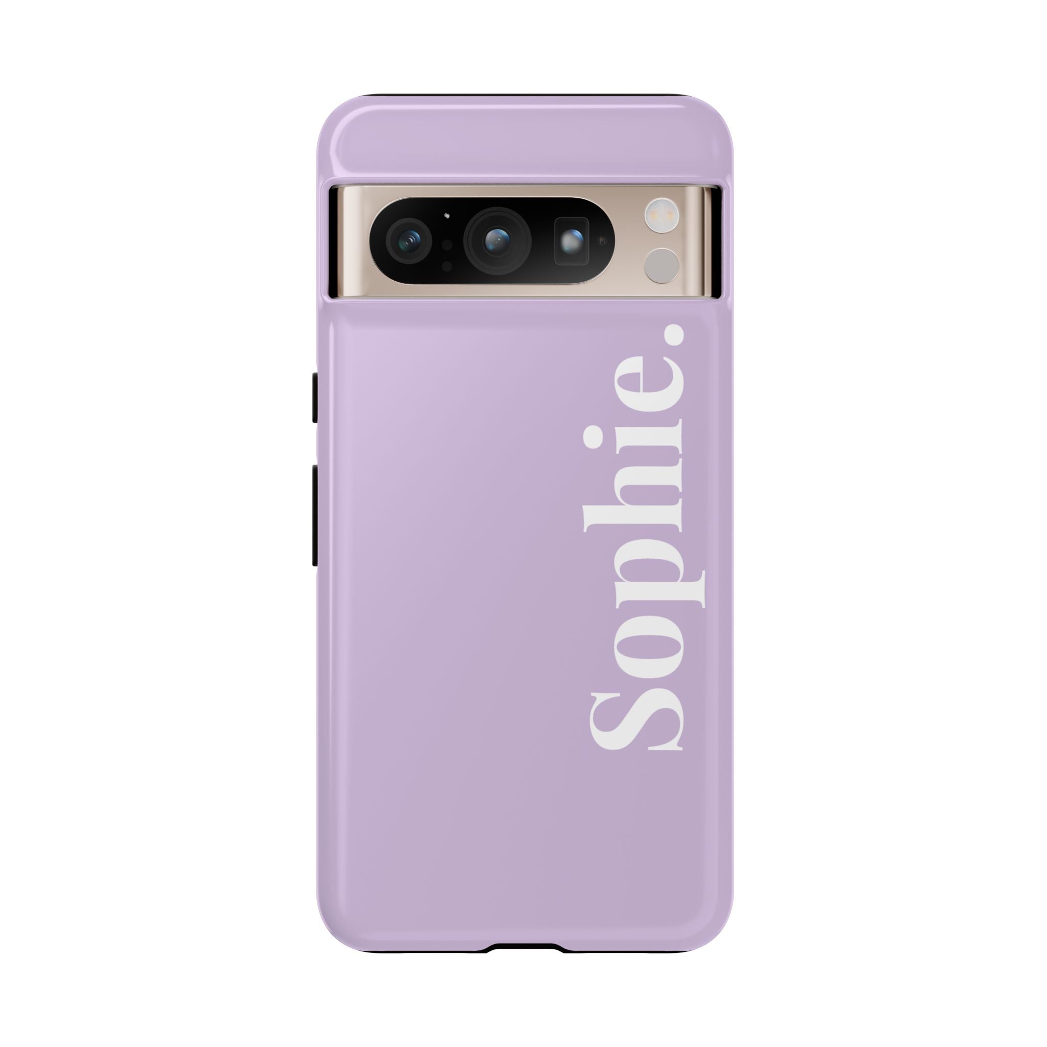 LAVENDEL BOLD NAME – Personalisierte Handyhülle mit Dual-Layer-Schutz