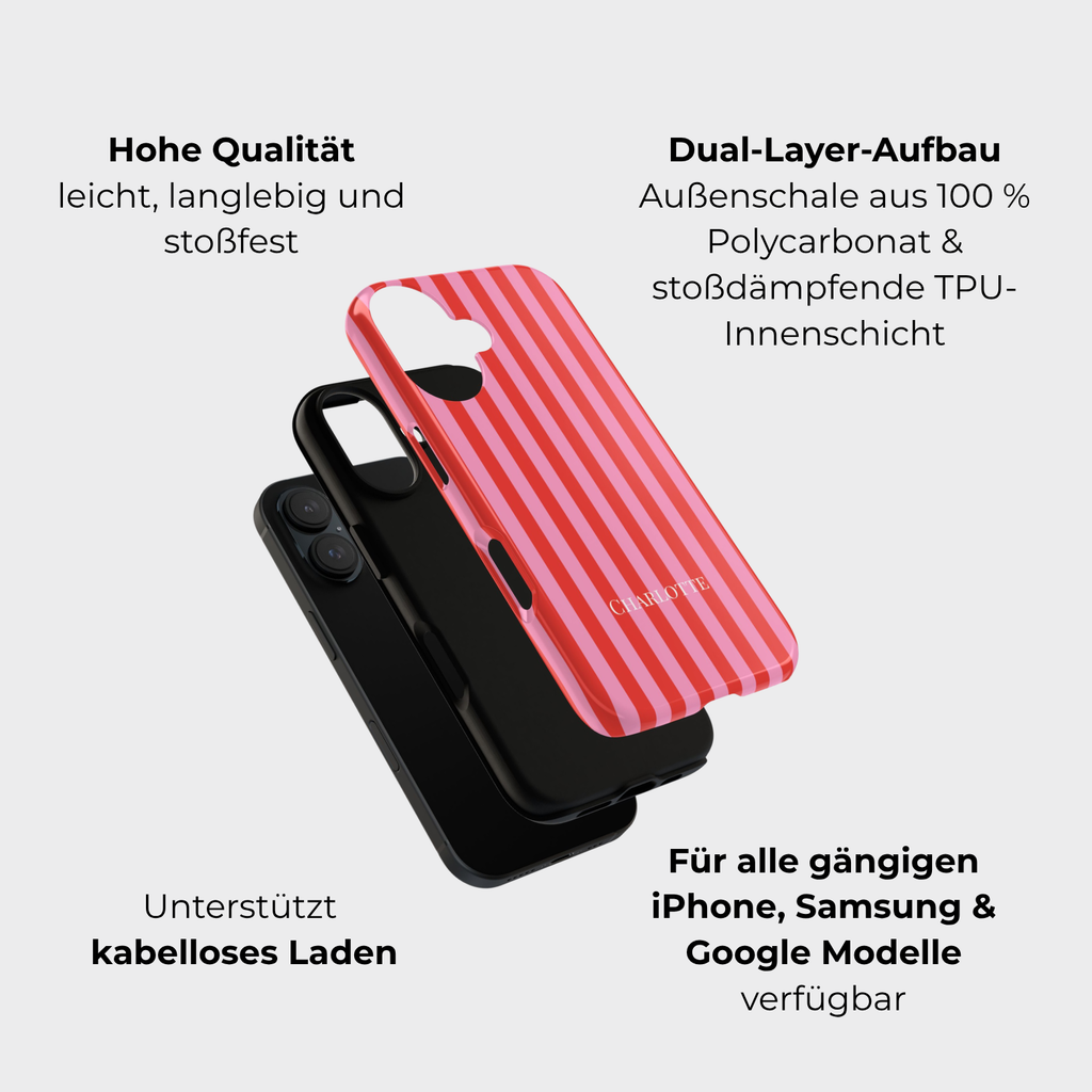 FEELING PINK – Personalisierte Handyhülle mit Dual-Layer-Schutz