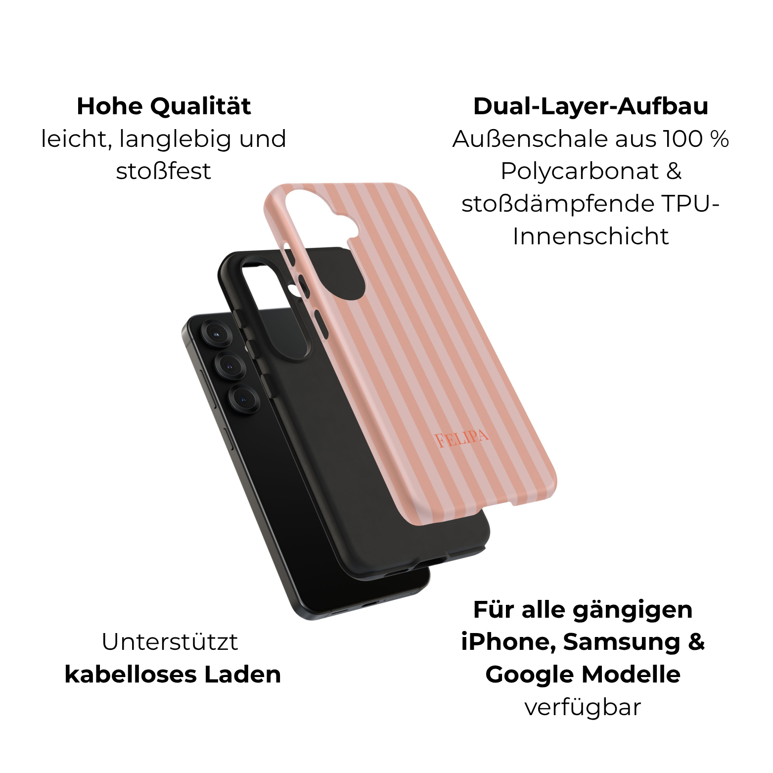 APRICOT – Personalisierte Handyhülle mit Dual-Layer-Schutz