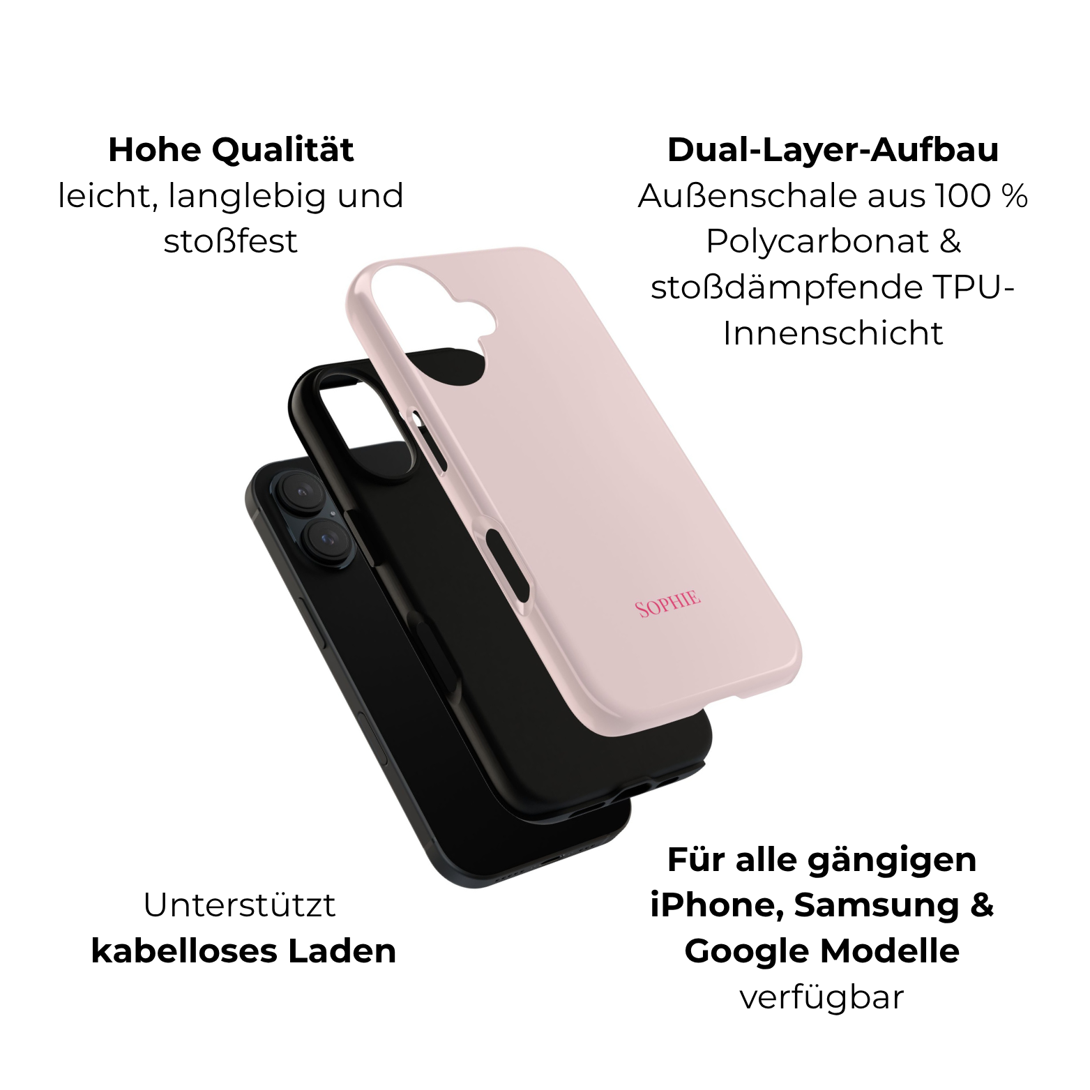 STRAWBERRY – Personalisierte Handyhülle mit Dual-Layer-Schutz