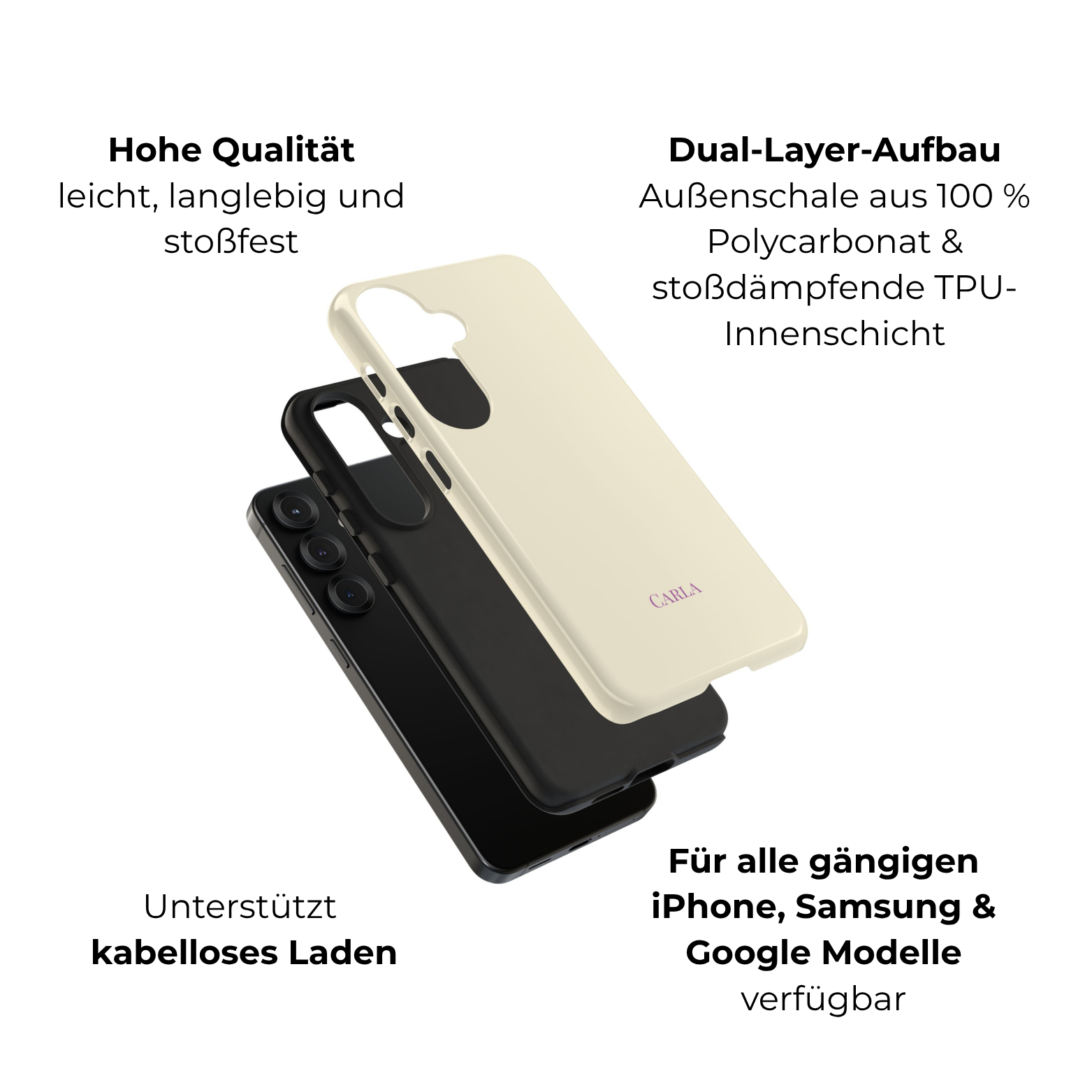 BUTTERMELK – Personalisierte Handyhülle mit Dual-Layer-Schutz