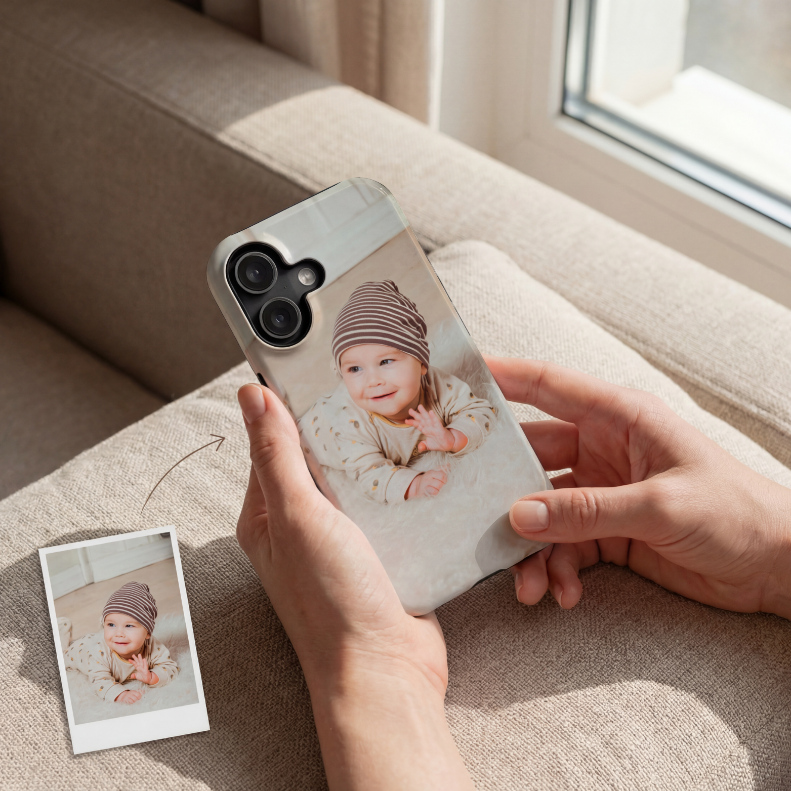 MOMENTS – Personalisierte Foto Handyhülle mit Dual-Layer-Schutz