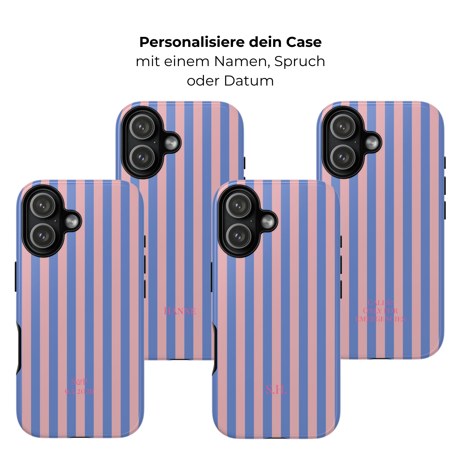 BLUSH & BLUE – Personalisierte Handyhülle mit Dual-Layer-Schutz