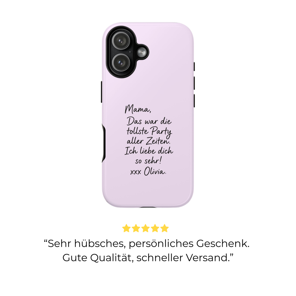 LAVENDEL mit handgeschriebener Notiz – Personalisierte Handyhülle mit Dual-Layer-Schutz
