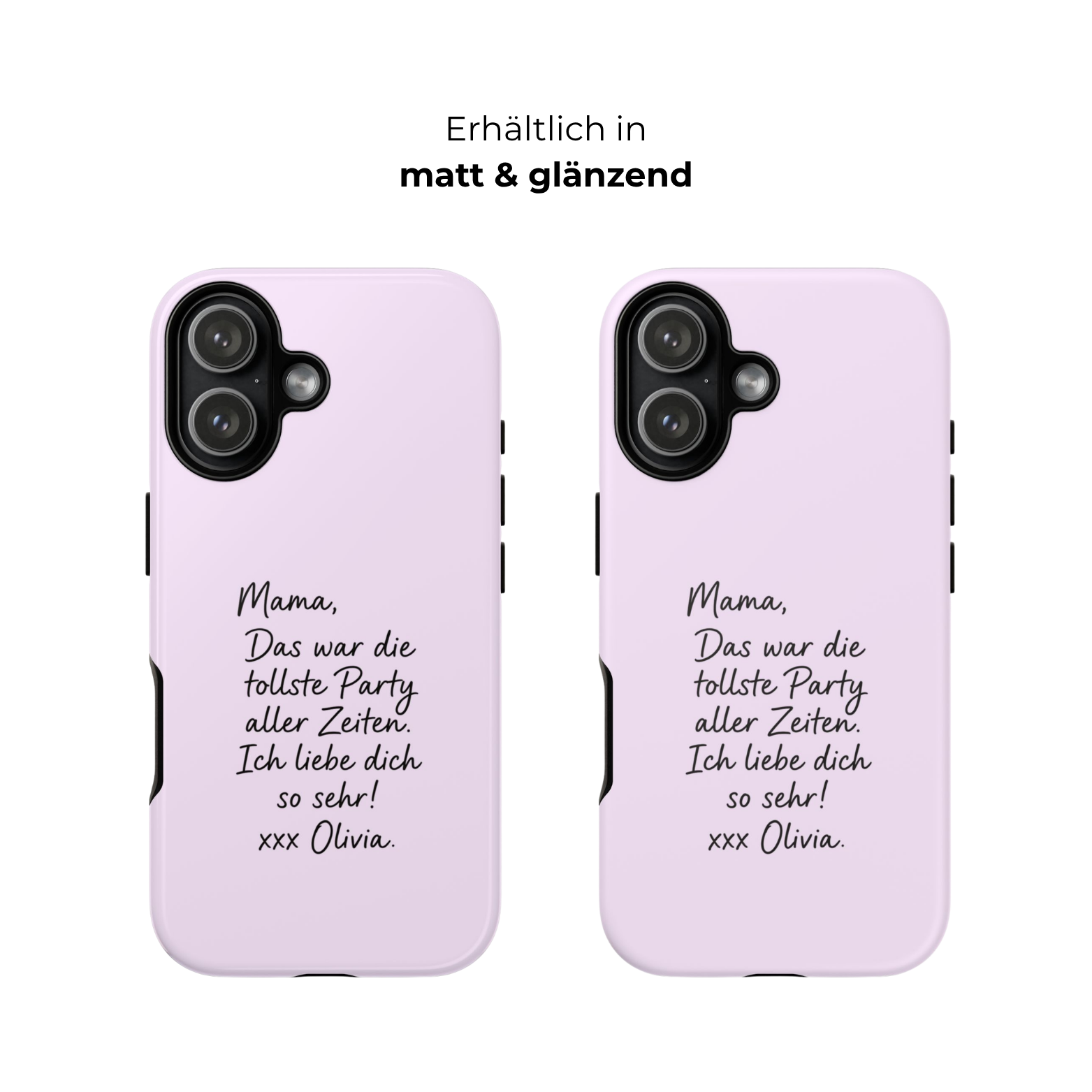 LAVENDEL mit handgeschriebener Notiz – Personalisierte Handyhülle mit Dual-Layer-Schutz