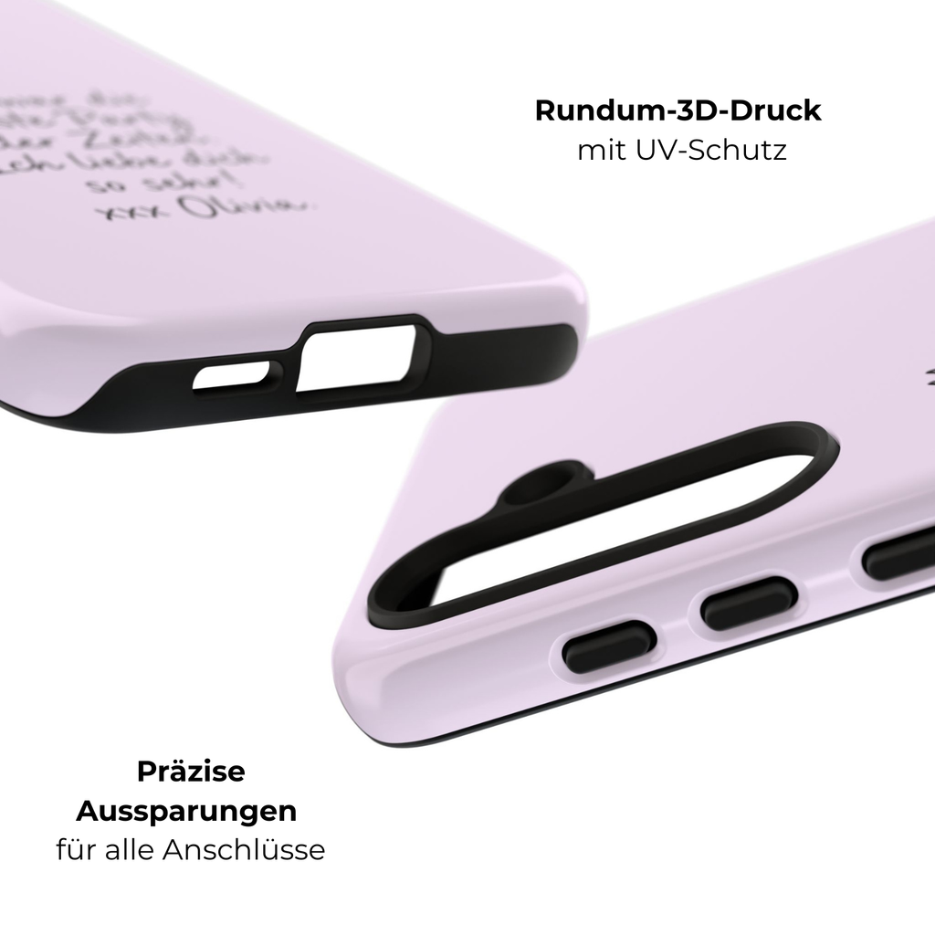 LAVENDEL mit handgeschriebener Notiz – Personalisierte Handyhülle mit Dual-Layer-Schutz