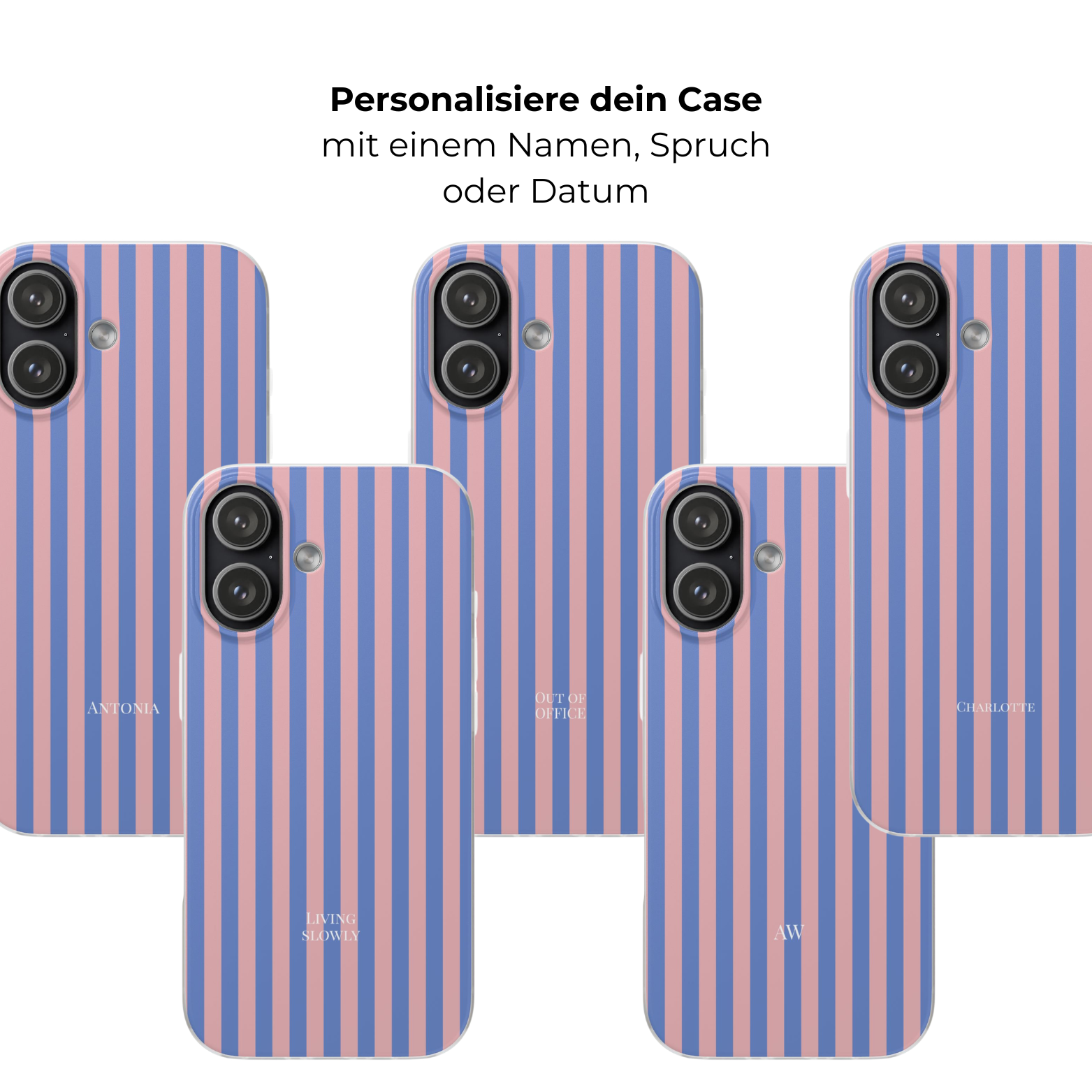 BLUE & BLUSH – Personalisierte Flex Handyhülle