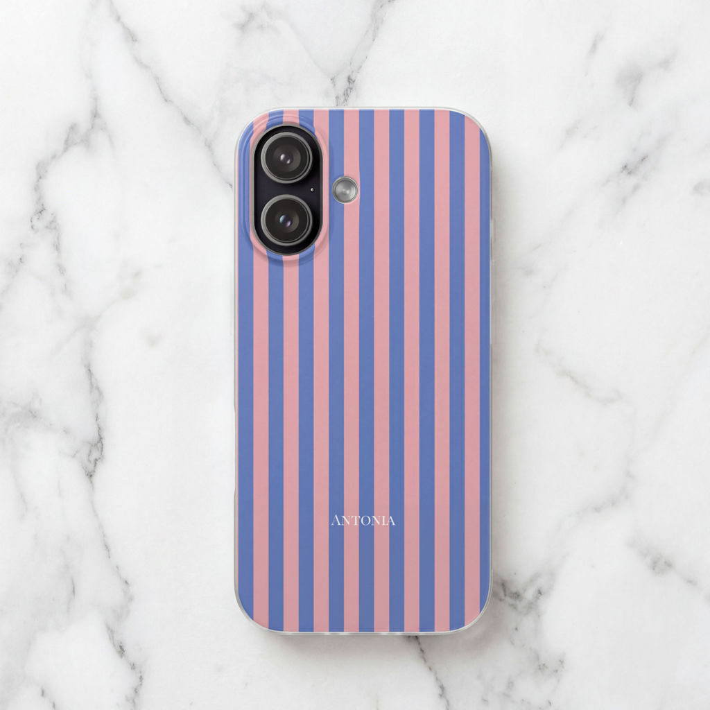 BLUE & BLUSH – Personalisierte Flex Handyhülle