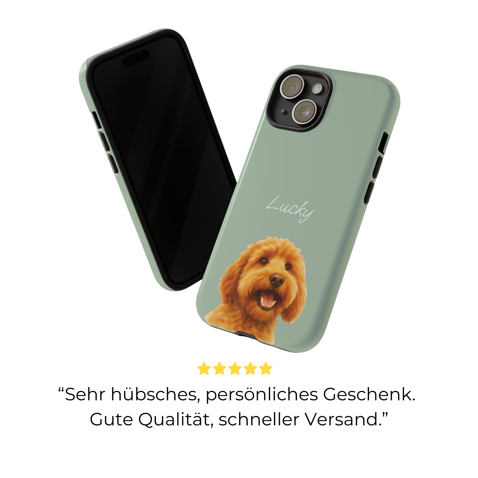 PET AQUARELL SALBEI – Personalisierte Handyhülle mit Dual-Layer-Schutz