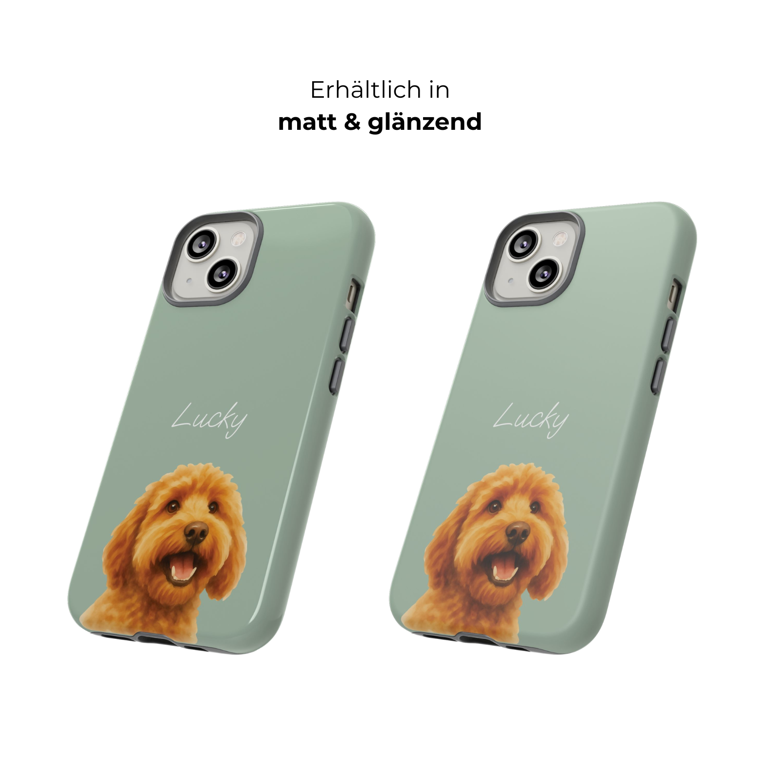 PET AQUARELL SALBEI – Personalisierte Handyhülle mit Dual-Layer-Schutz