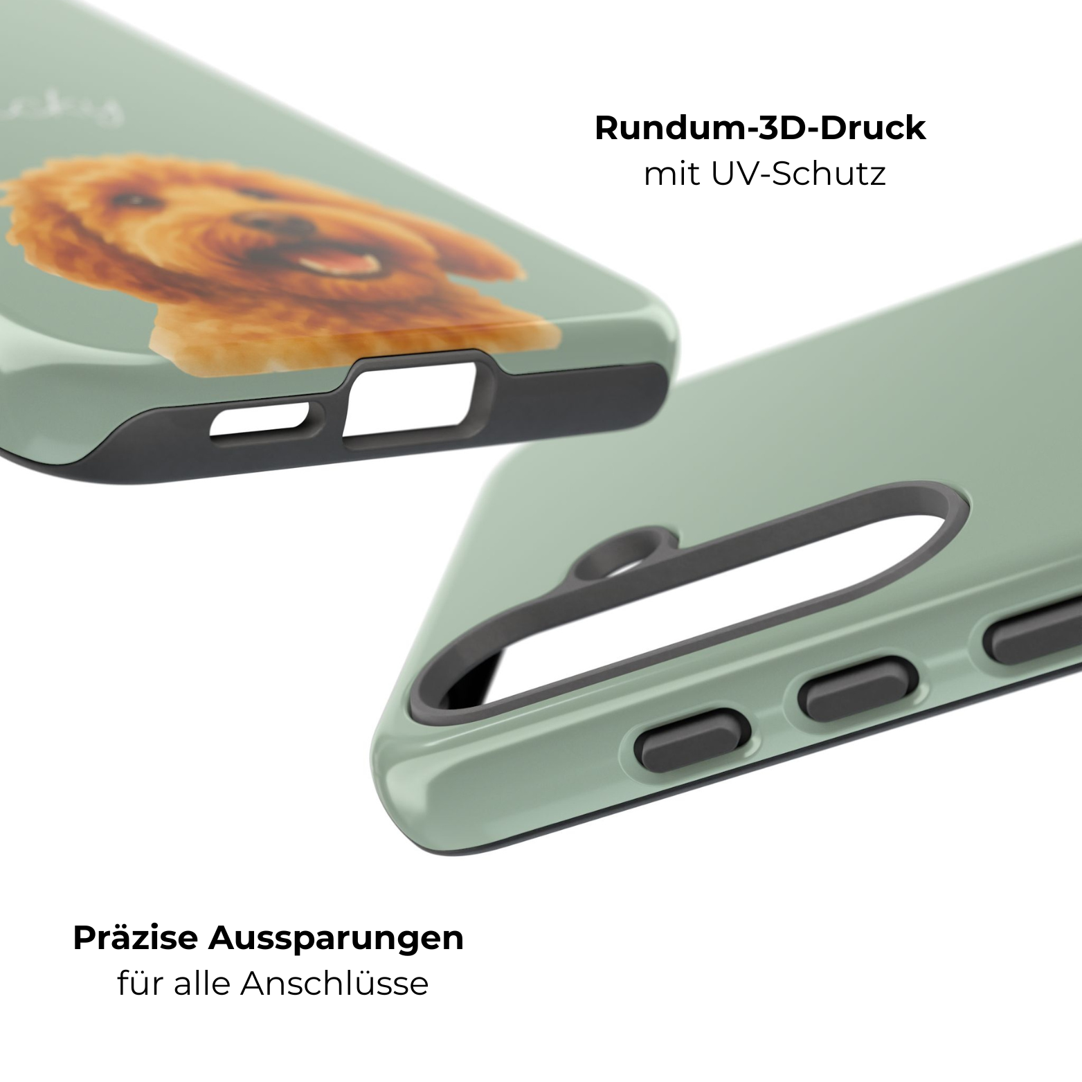 PET AQUARELL SALBEI – Personalisierte Handyhülle mit Dual-Layer-Schutz