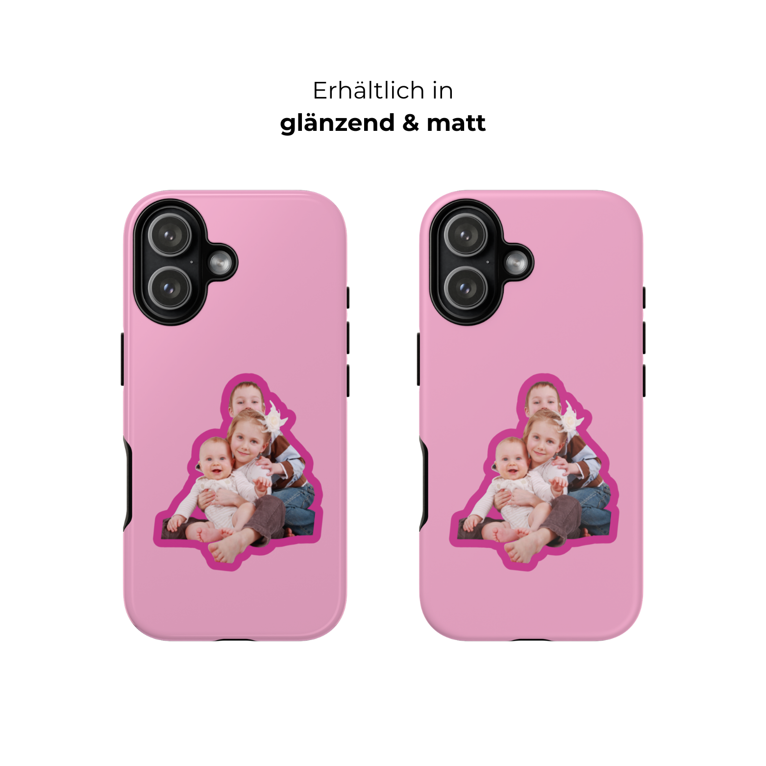 PINK CARTOON – Personalisierte Foto Handyhülle mit Dual-Layer-Schutz