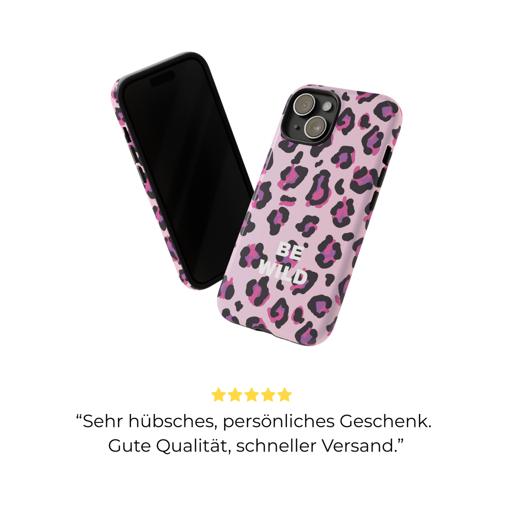 PINK LEO – Personalisierte Handyhülle mit Dual-Layer-Schutz