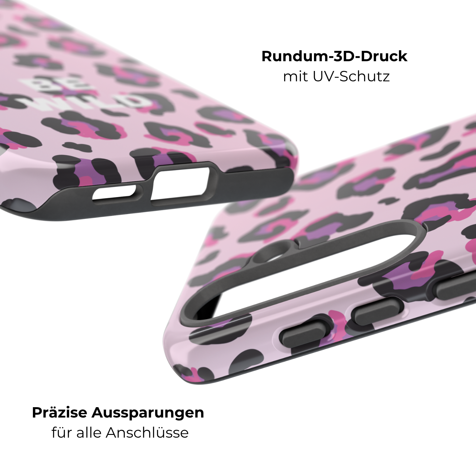PINK LEO – Personalisierte Handyhülle mit Dual-Layer-Schutz