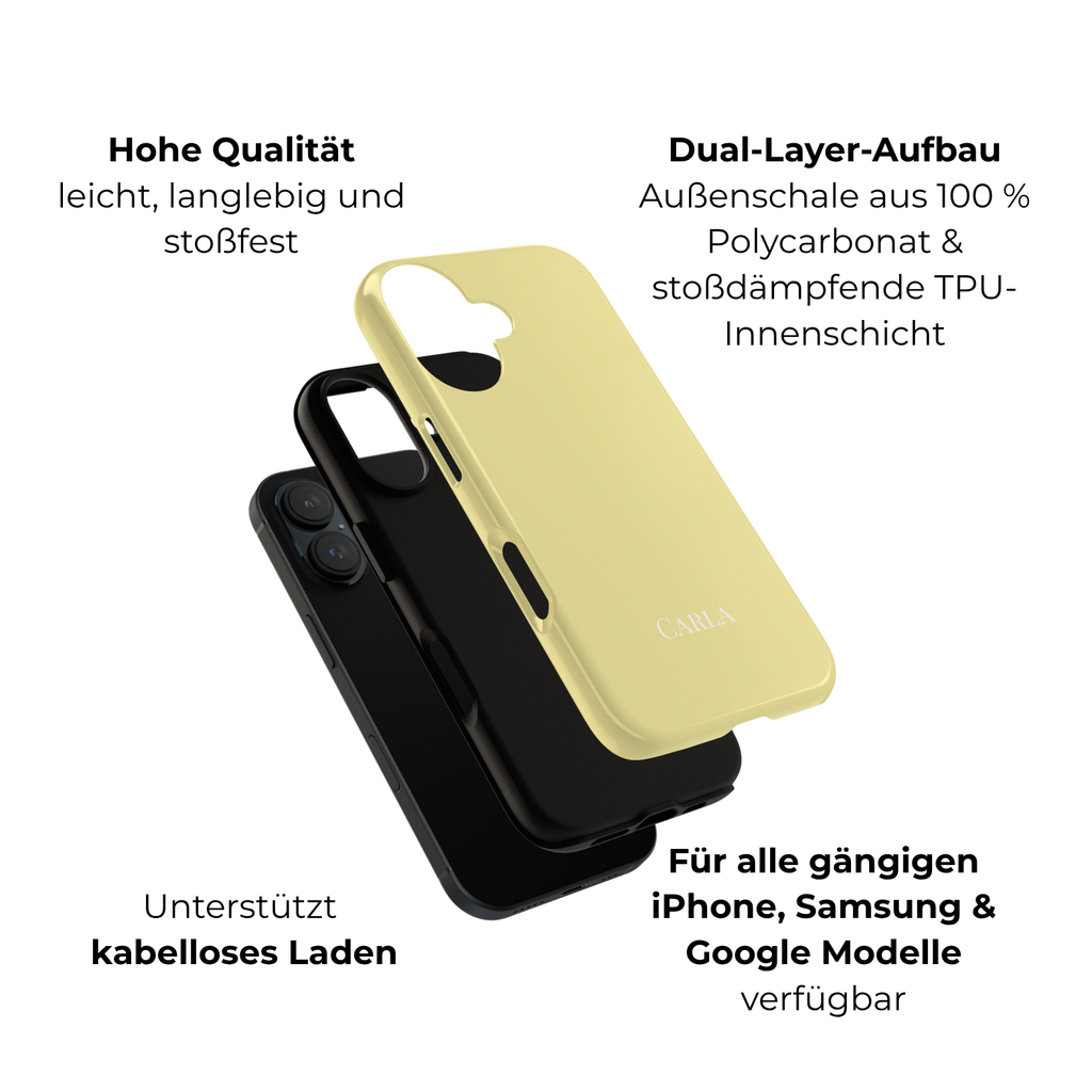 BUTTERMELK – Personalisierte Handyhülle mit Dual-Layer-Schutz