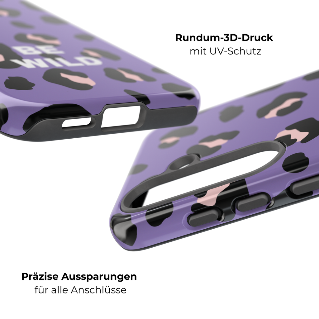 PURPLE LEO – Personalisierte Handyhülle mit Dual-Layer-Schutz