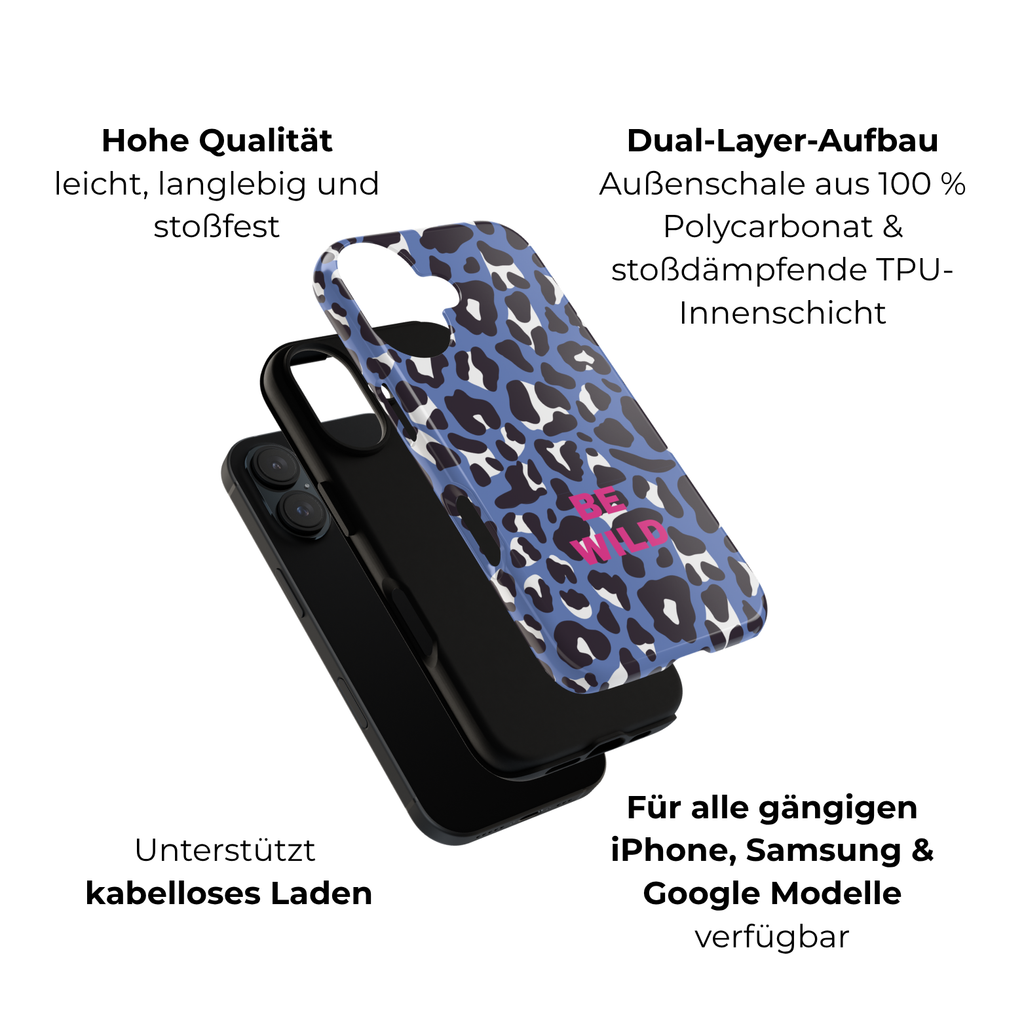 BLUE LEO – Personalisierte Handyhülle mit Dual-Layer-Schutz