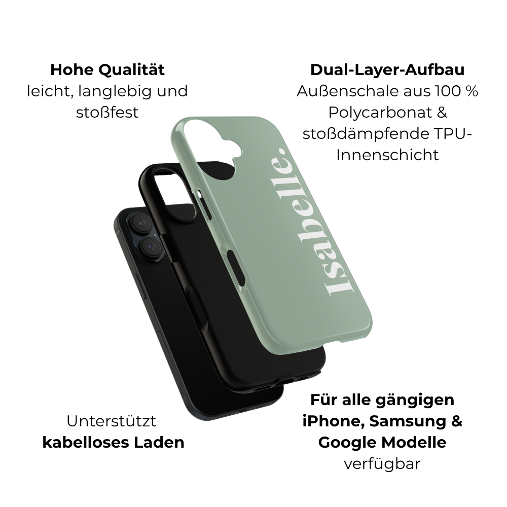 SALBEI BOLD NAME – Personalisierte Handyhülle mit Dual-Layer-Schutz