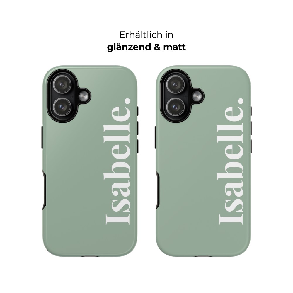 SALBEI BOLD NAME – Personalisierte Handyhülle mit Dual-Layer-Schutz