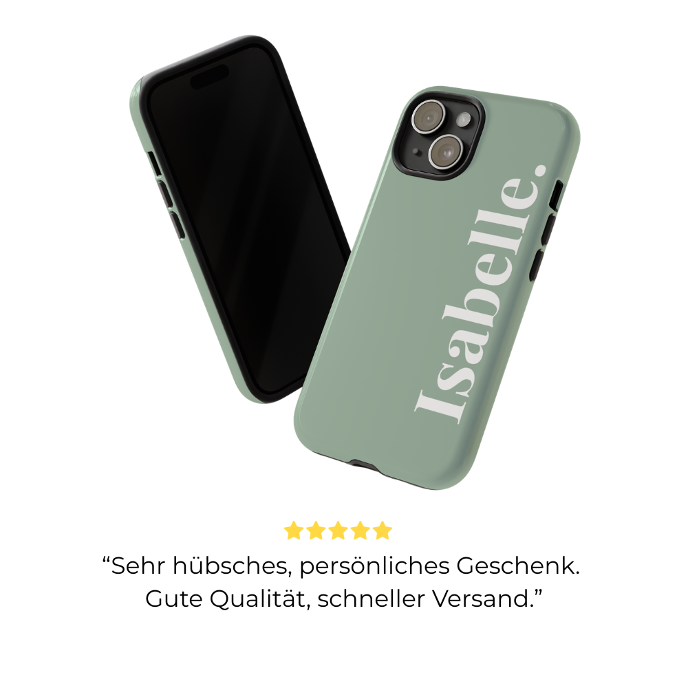 SALBEI BOLD NAME – Personalisierte Handyhülle mit Dual-Layer-Schutz
