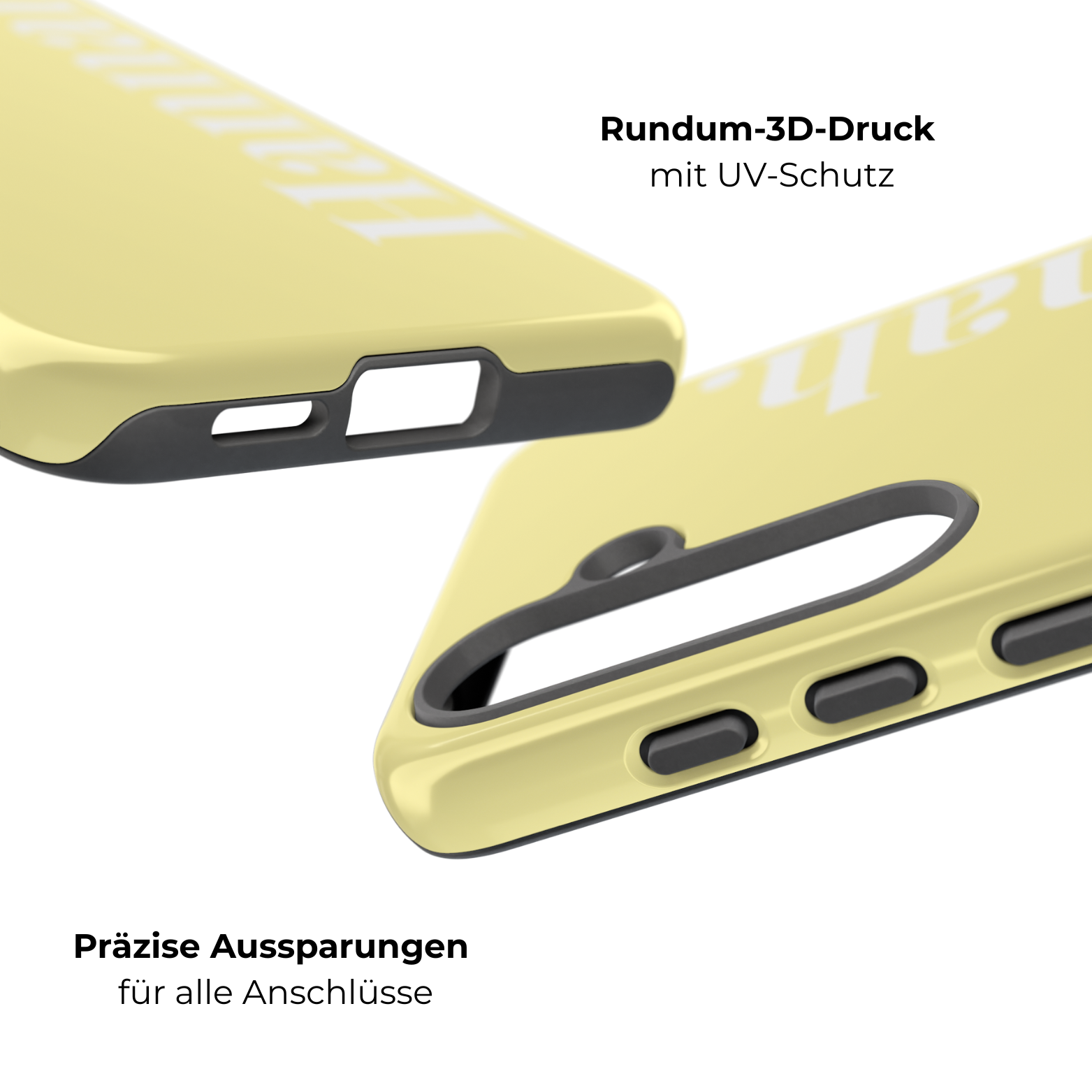 CITRUS YELLOW BOLD NAME – Personalisierte Handyhülle mit Dual-Layer-Schutz