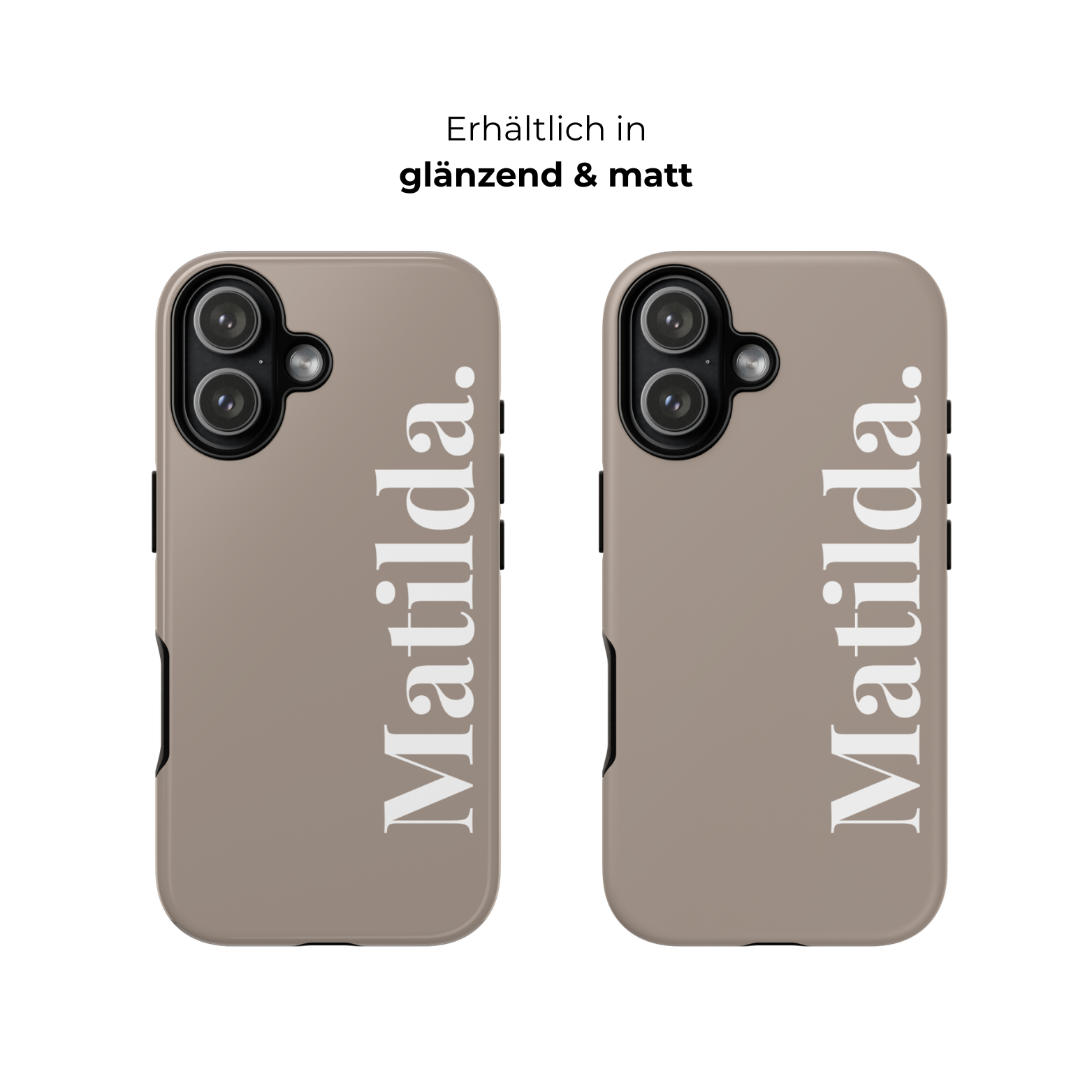MOCCA BOLD NAME – Personalisierte Handyhülle mit Dual-Layer-Schutz