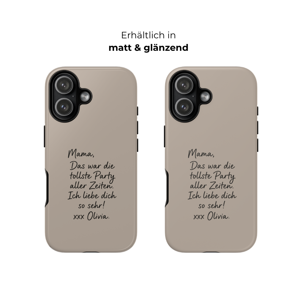 MOCCA HANDWRITTEN NOTE – Personalisierte Handyhülle mit Dual-Layer-Schutz