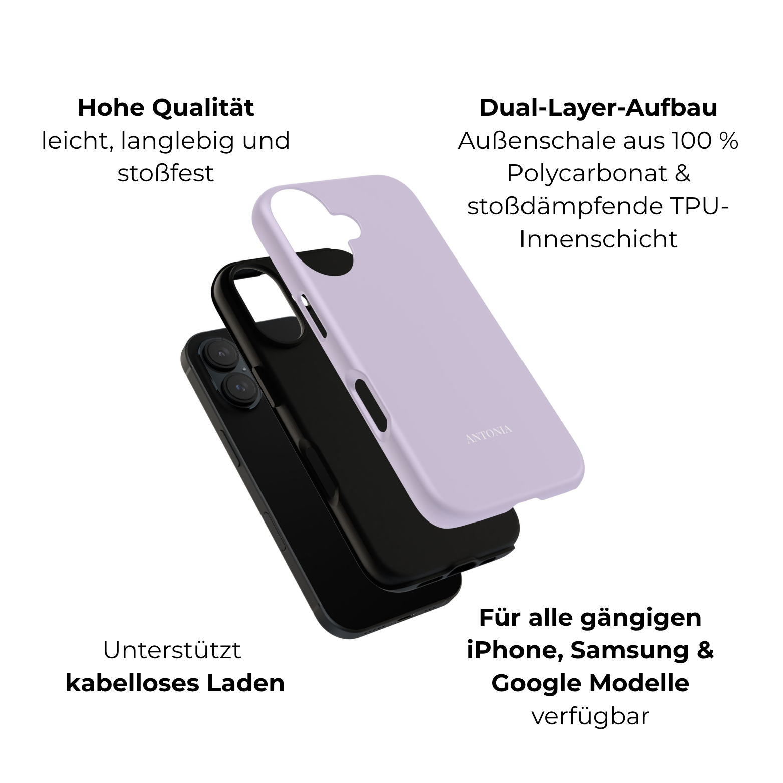 LAVENDEL – Personalisierte Handyhülle mit Dual-Layer-Schutz