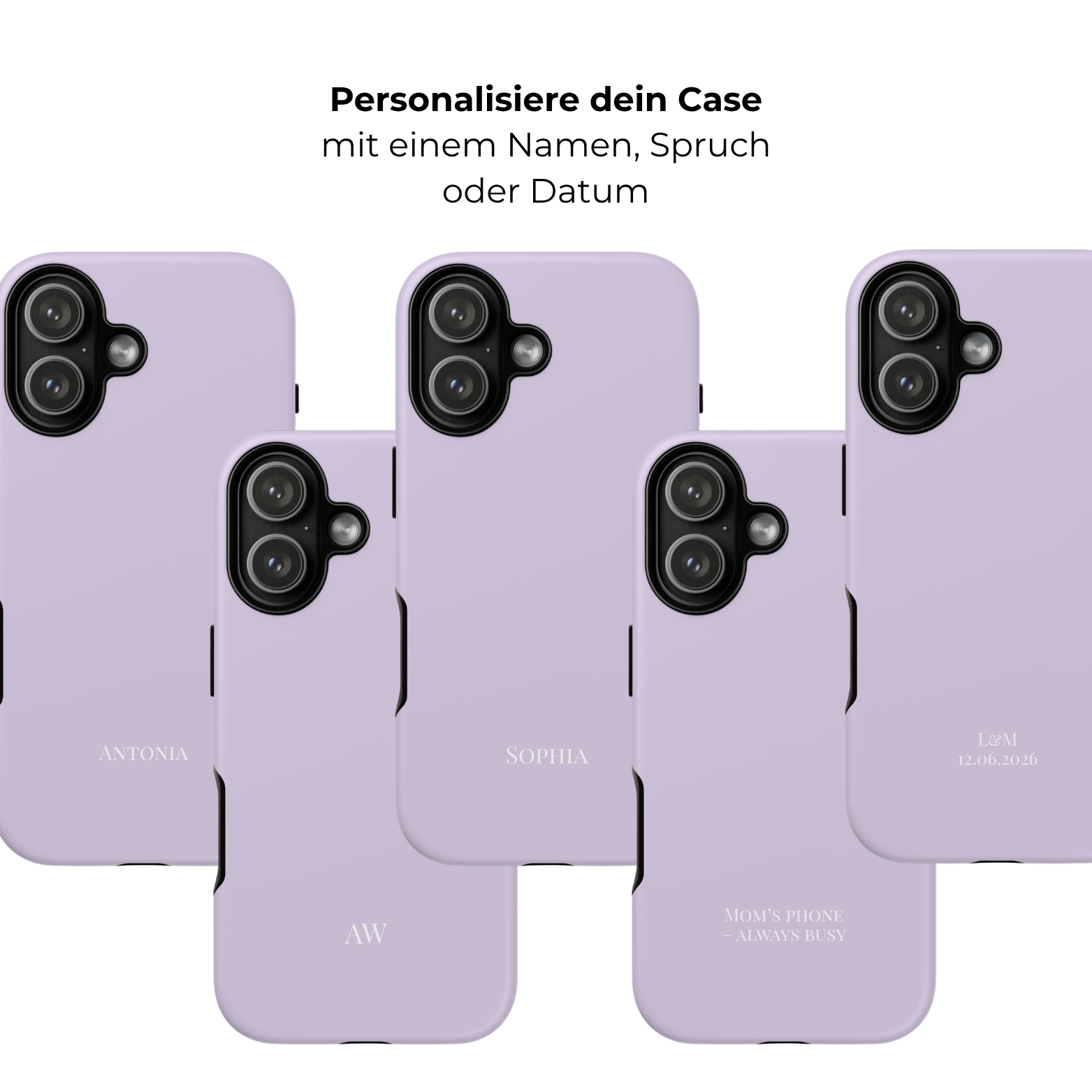 LAVENDEL – Personalisierte Handyhülle mit Dual-Layer-Schutz