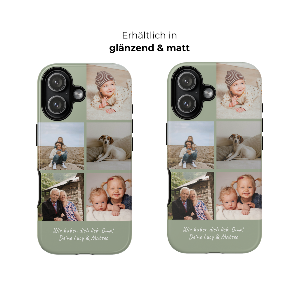 SALBEI PHOTO COLLAGE – Personalisierte Foto Handyhülle mit Dual-Layer-Schutz
