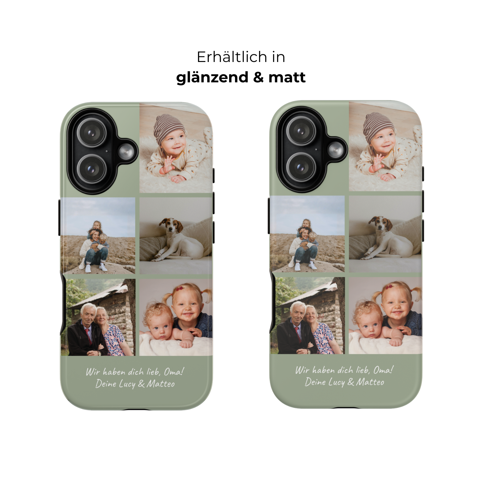 SALBEI PHOTO COLLAGE – Personalisierte Foto Handyhülle mit Dual-Layer-Schutz