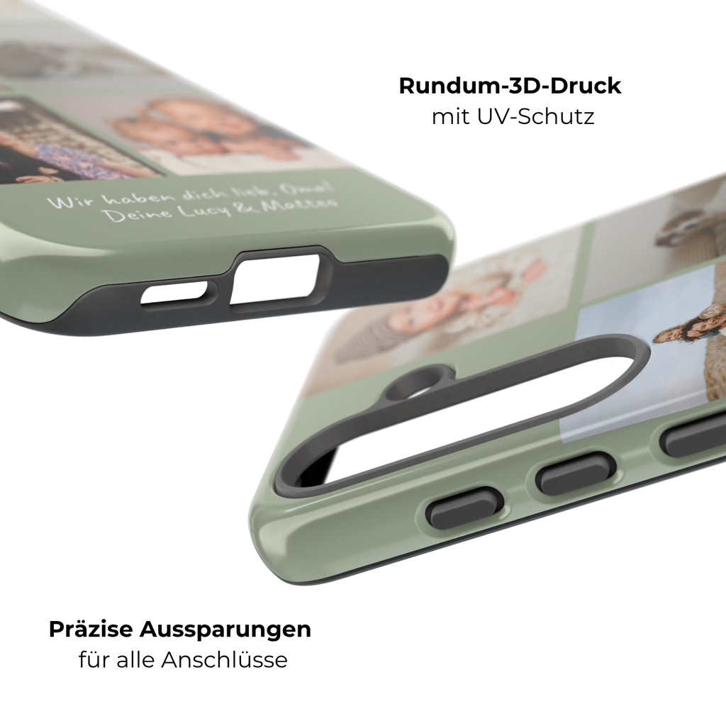 SALBEI PHOTO COLLAGE – Personalisierte Foto Handyhülle mit Dual-Layer-Schutz